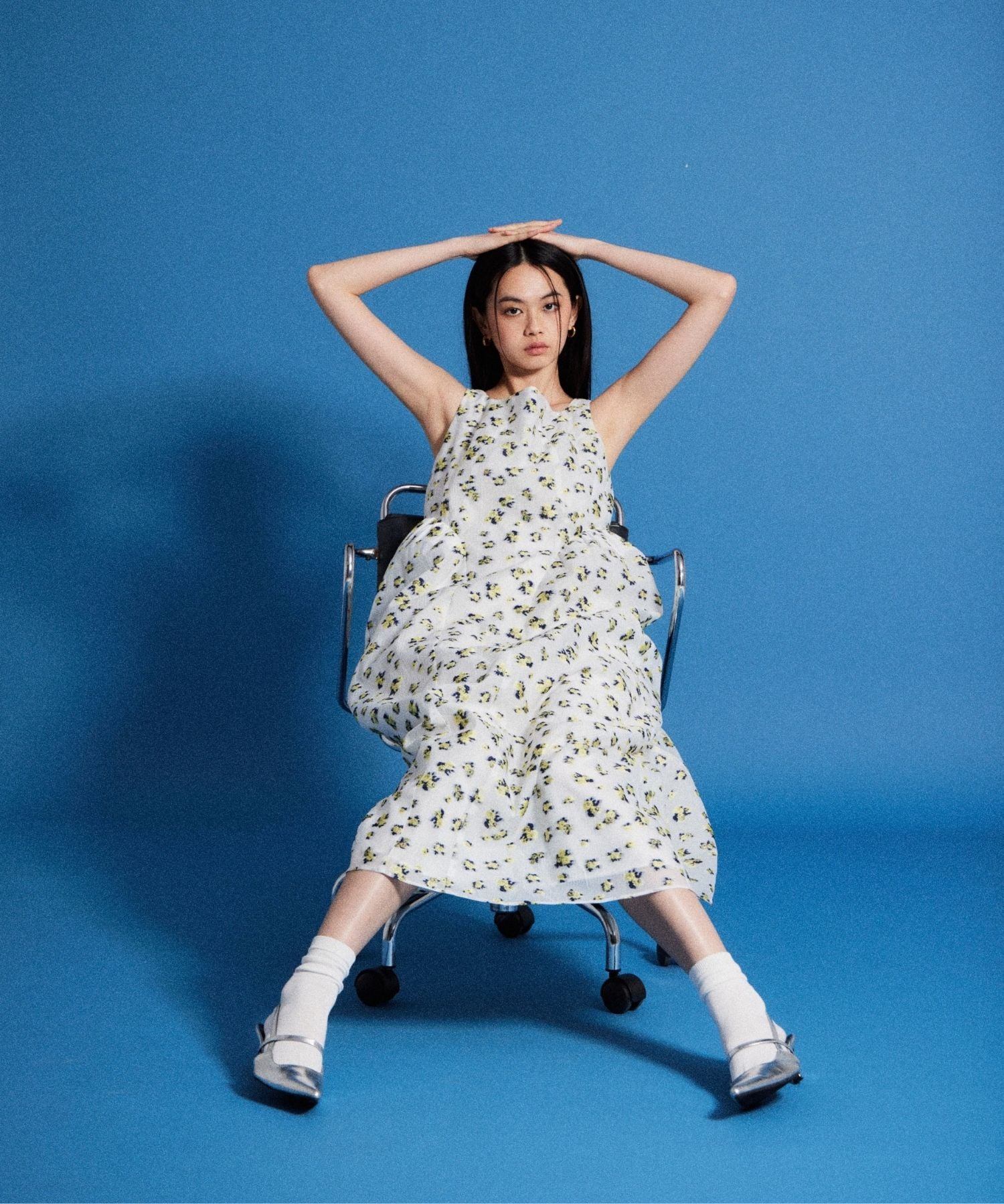 FLOWER JACQUARD FORME DRESS