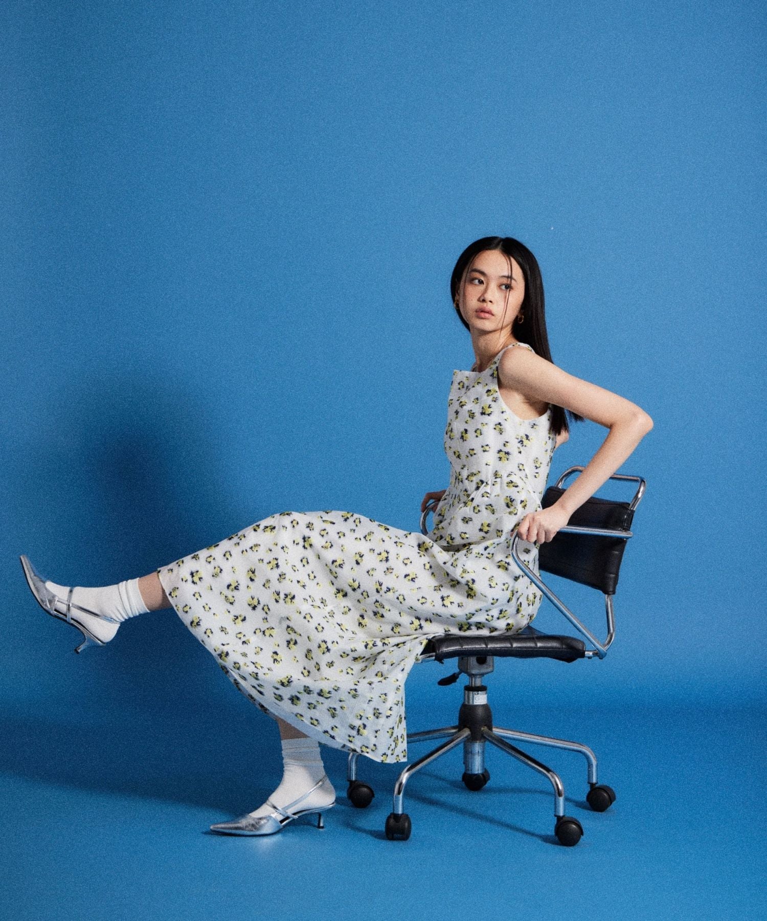 FLOWER JACQUARD FORME DRESS