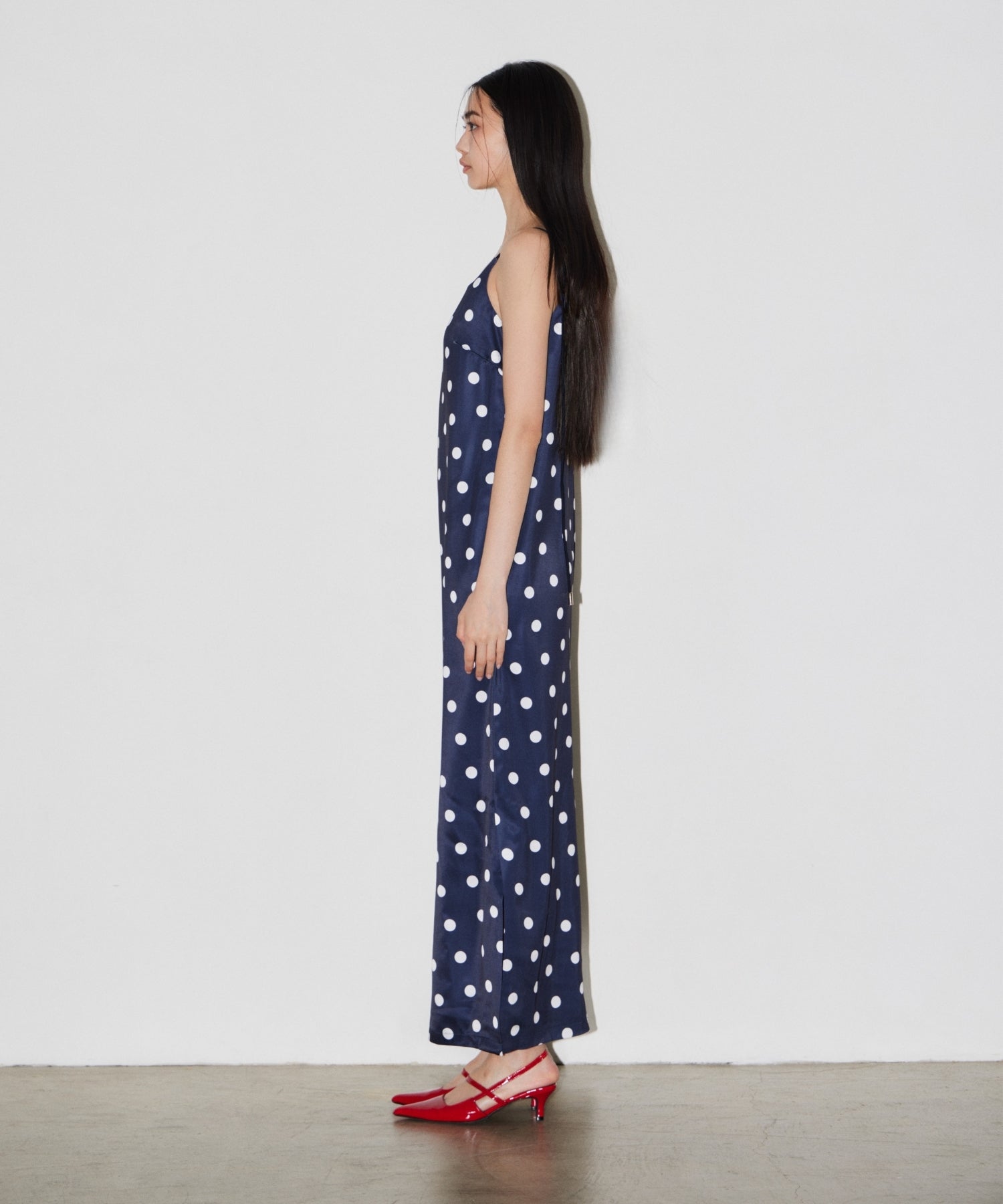 MINIMAL DOT SATIN DRESS