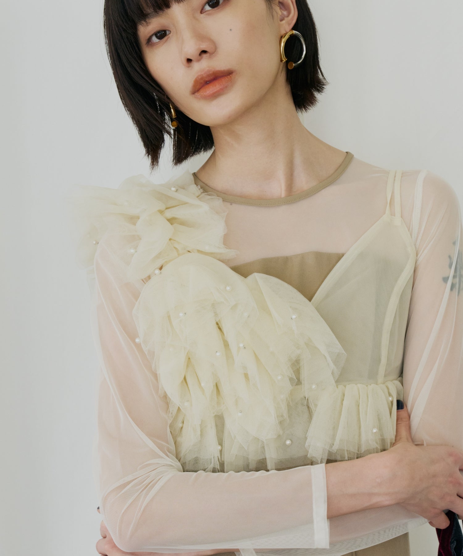 PEARL BUSTIER DRESS