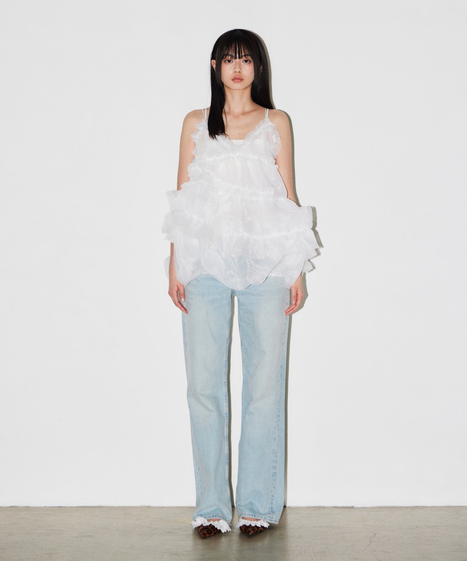 【POPUP】ORGANZA FRILL BALLOON CAMI