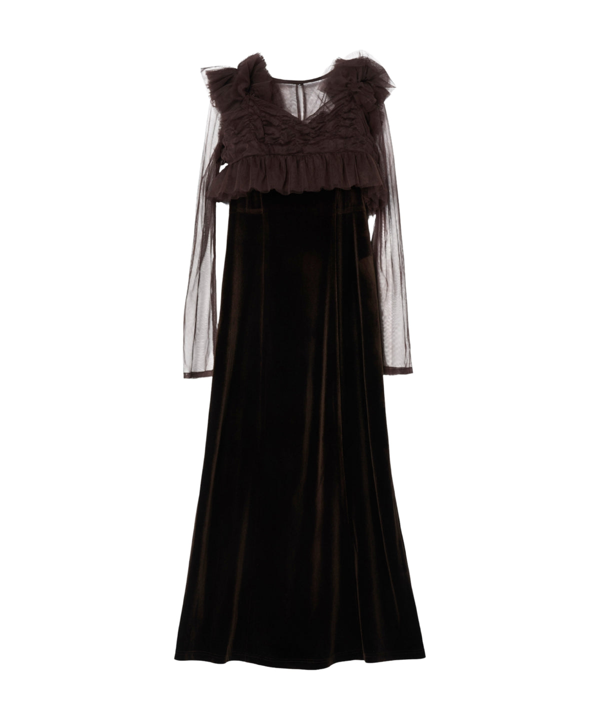 VOLUME RUFFLE LAYER DRESS