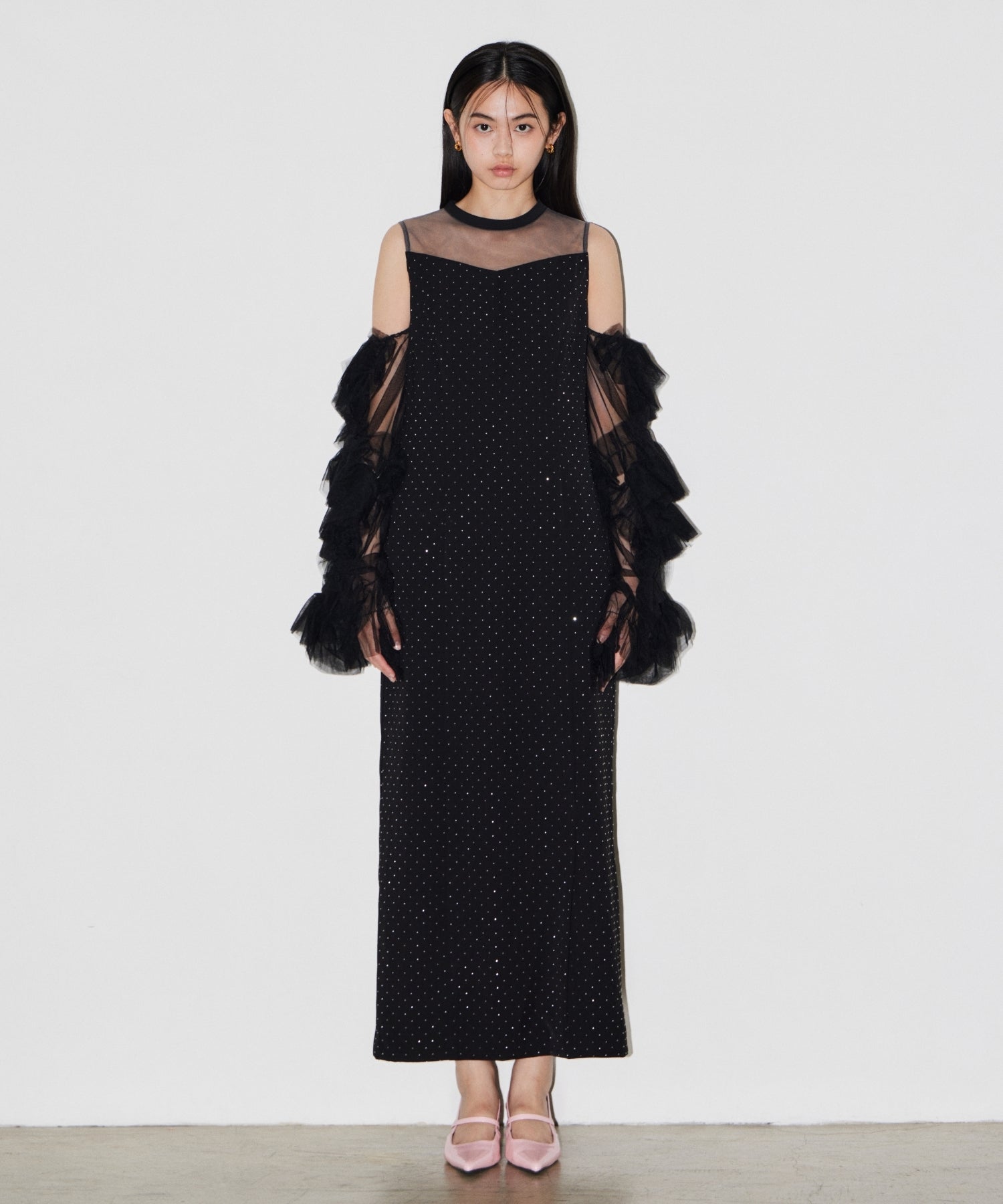 DETACHED SLEEVE DRESS