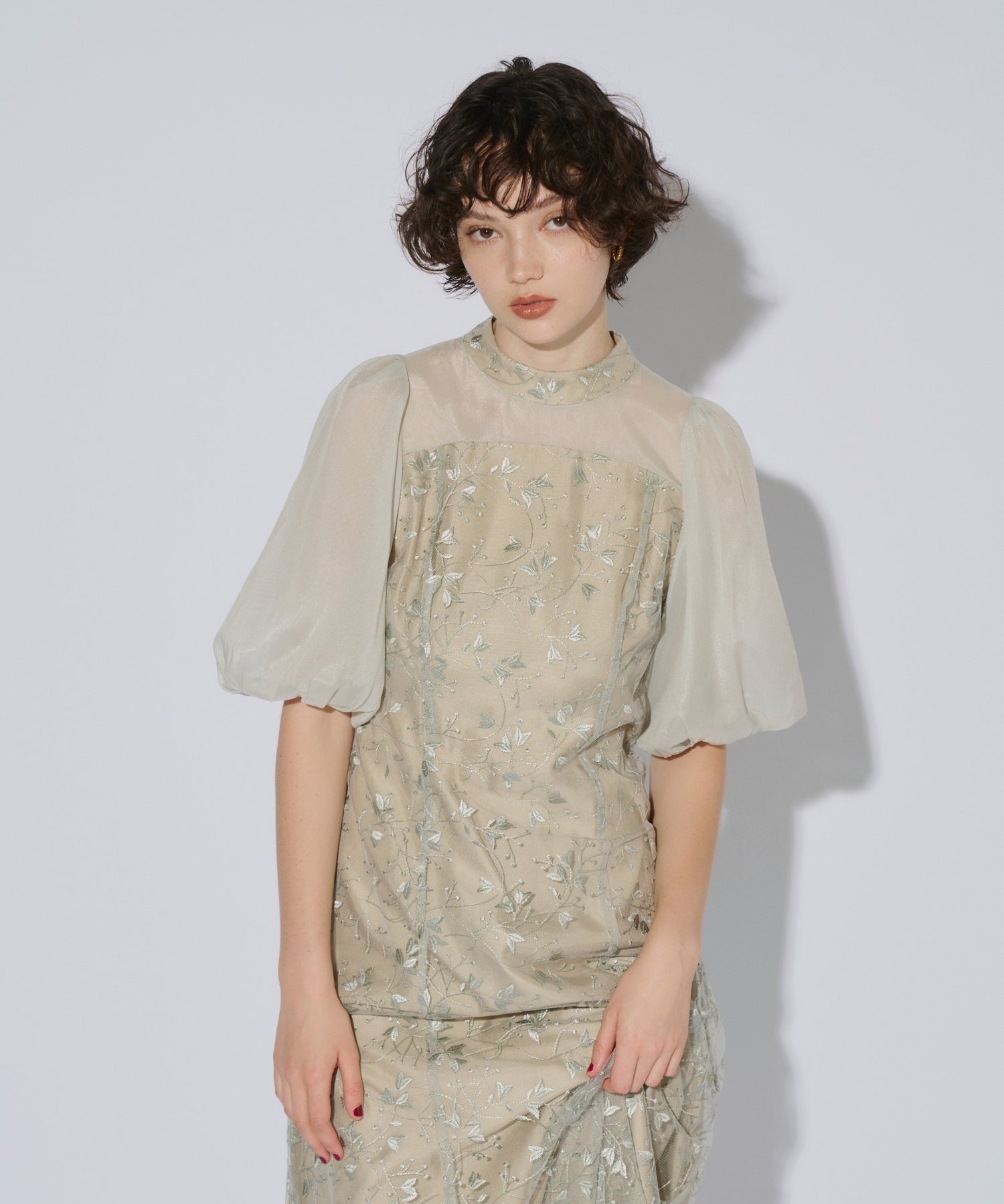 ORGANDY SLEEVE DRESS