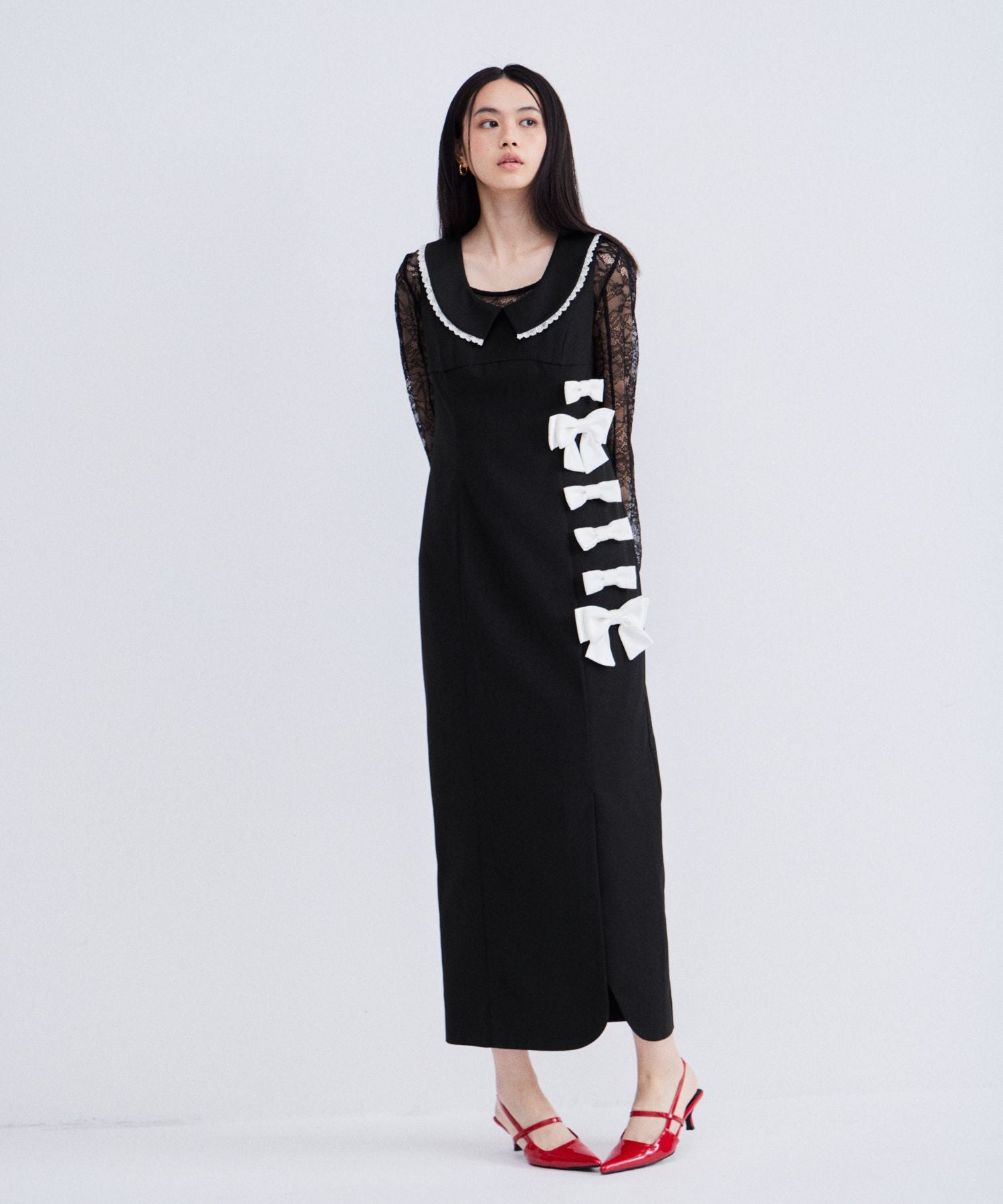 MIXED RIBBON LINE DRESS
