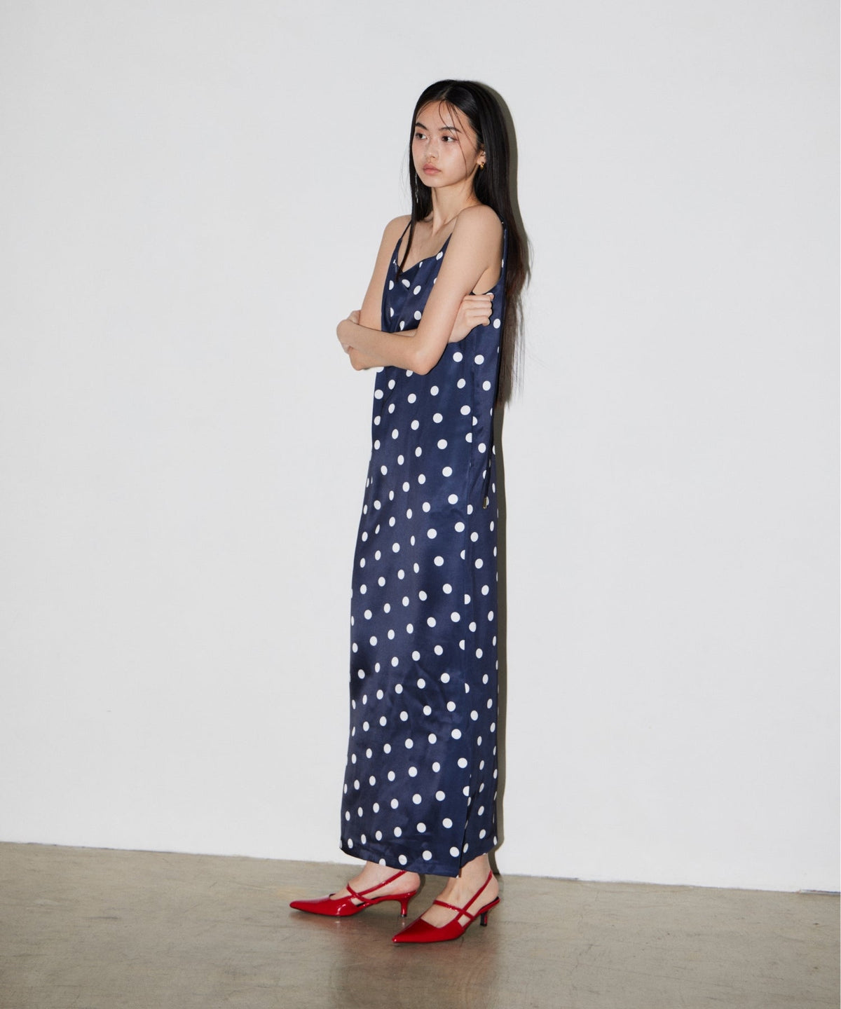 【POPUP】MINIMAL DOT SATIN DRESS