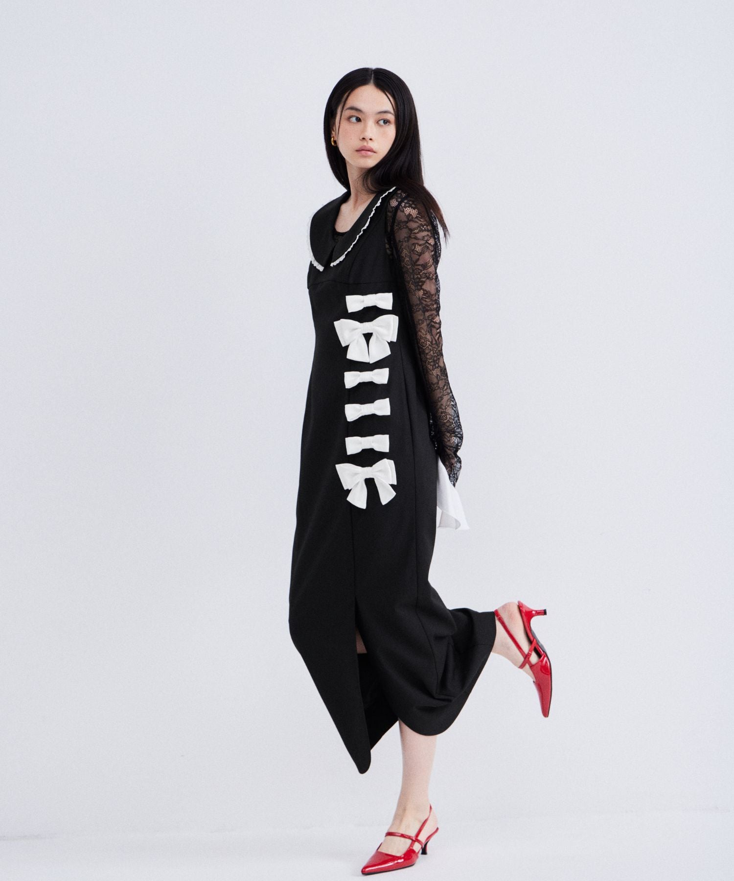 MIXED RIBBON LINE DRESS