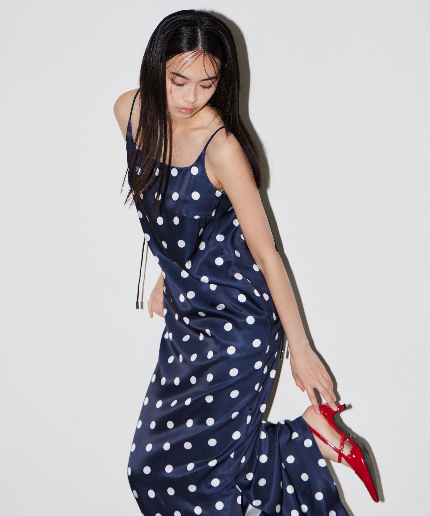【POPUP】MINIMAL DOT SATIN DRESS