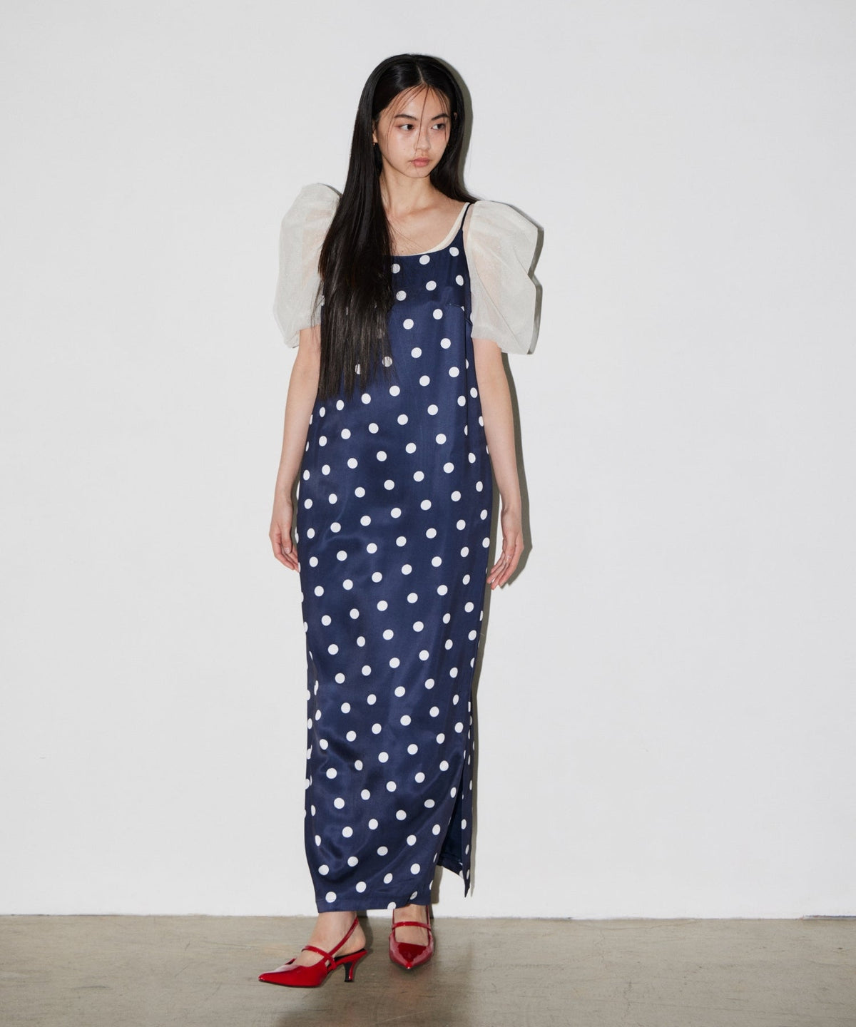 【POPUP】MINIMAL DOT SATIN DRESS
