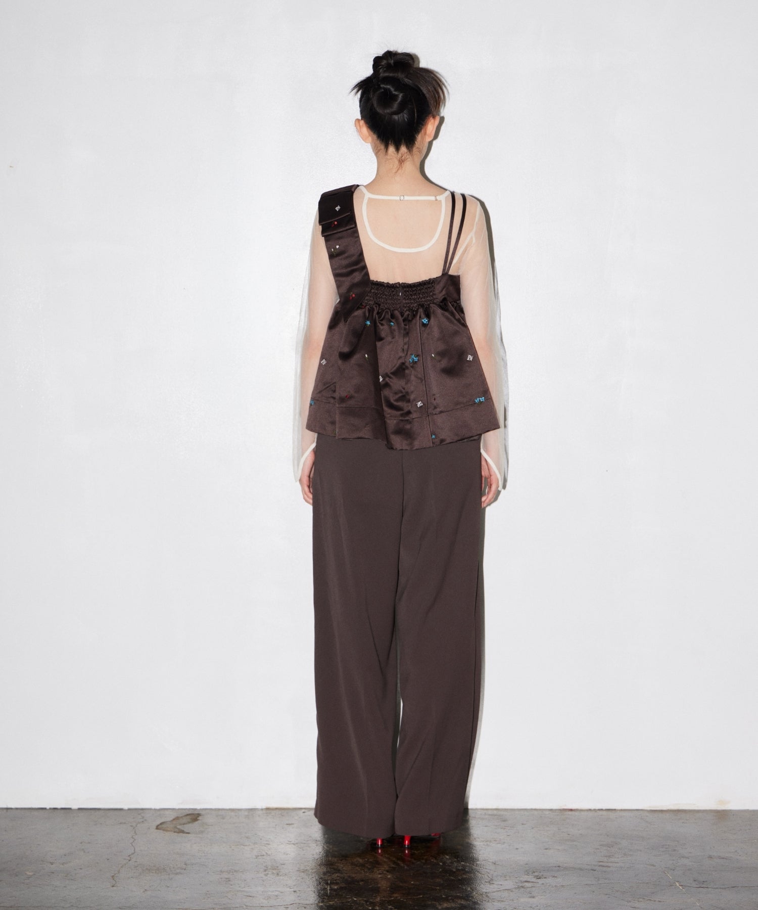 【POPUP】DOT SHEER TOPS