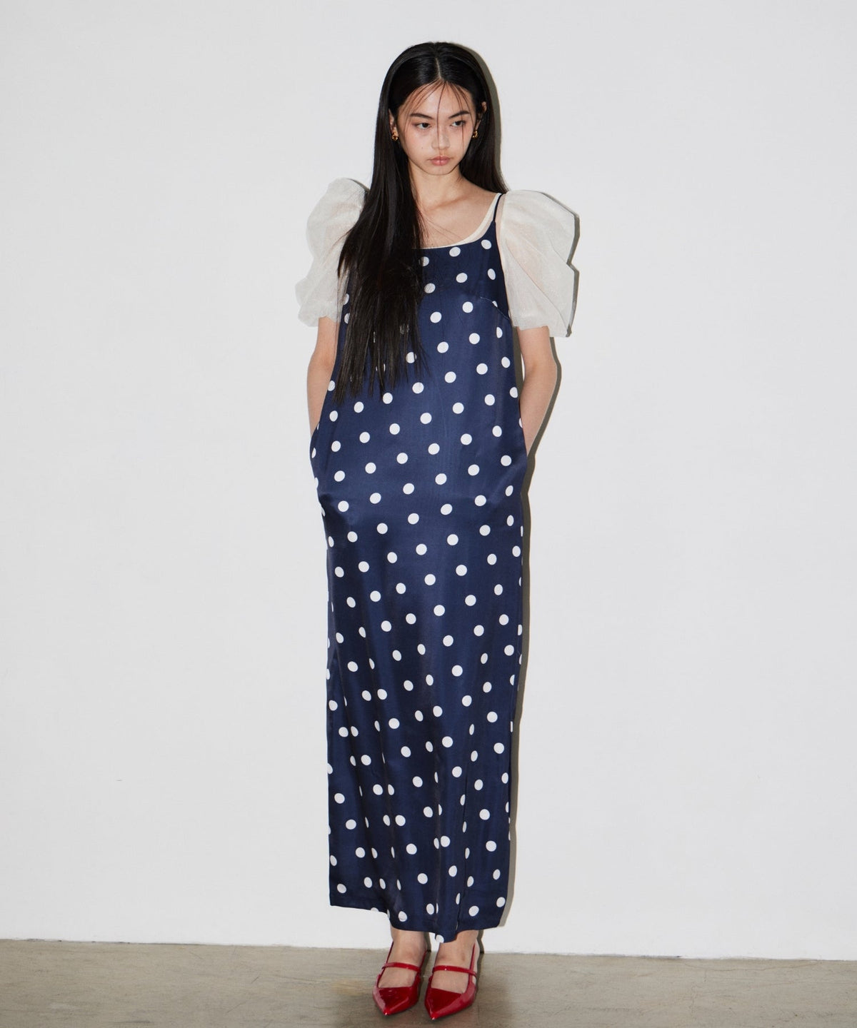 【POPUP】MINIMAL DOT SATIN DRESS