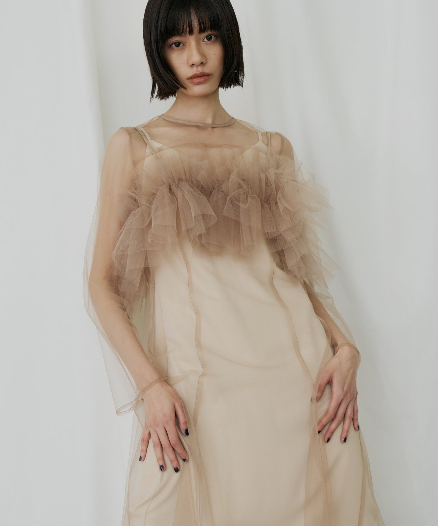 MULTIWAY VOLUME TULLE DRESS