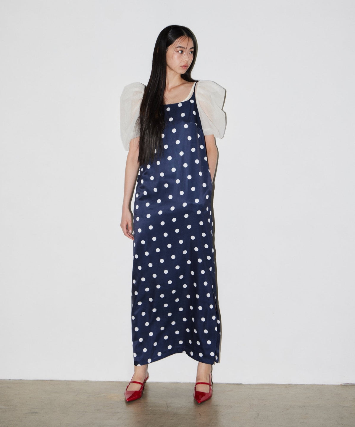 【POPUP】MINIMAL DOT SATIN DRESS