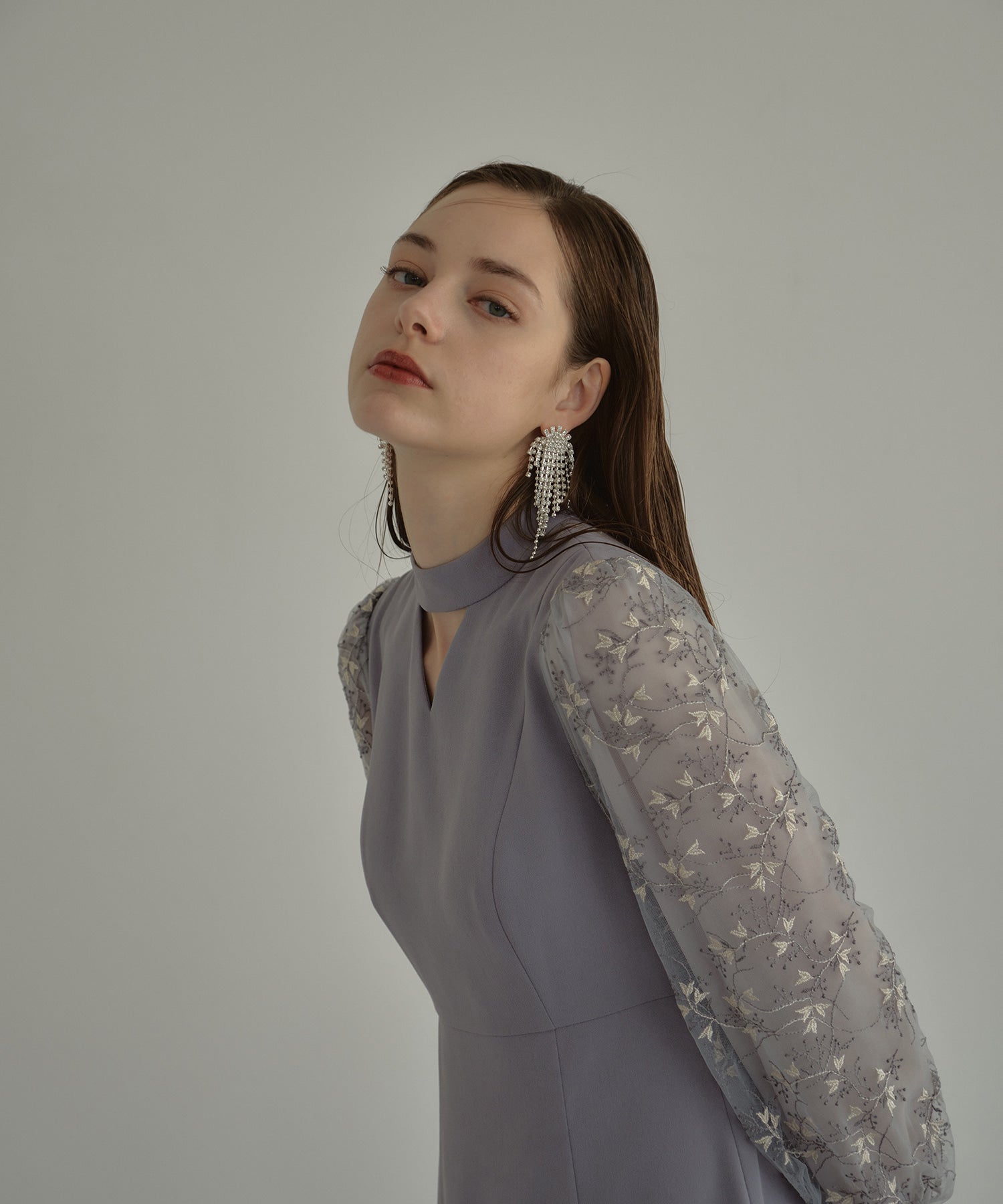 SLEEVE EMBROIDERY DRESS