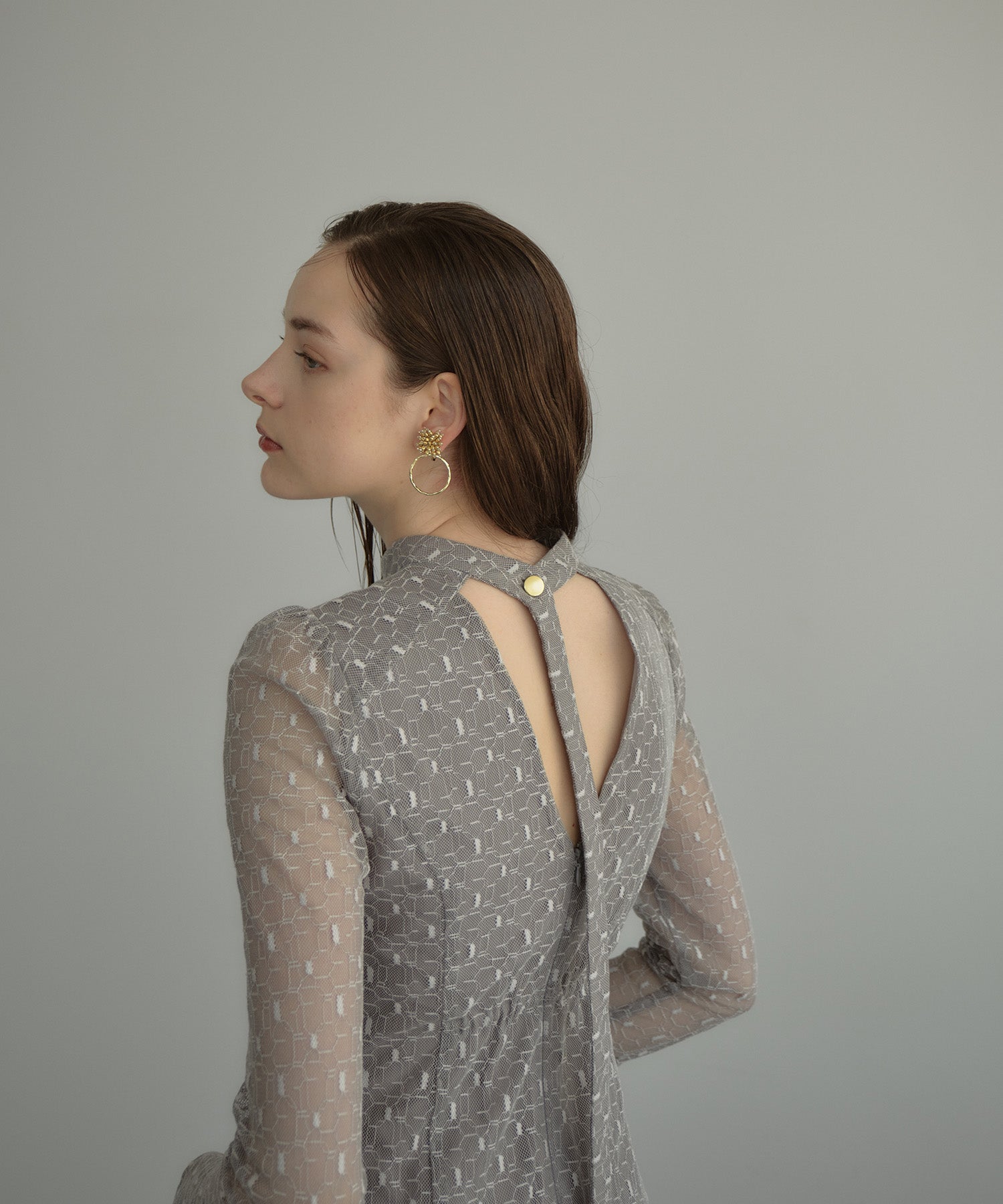 BACK OPEN GEOMETRIC DRESS