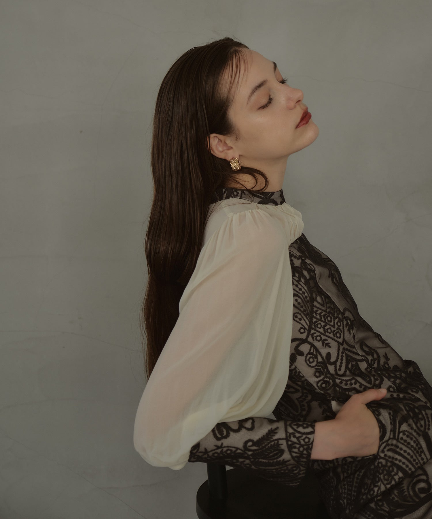 DAMASK GATHER DRESS