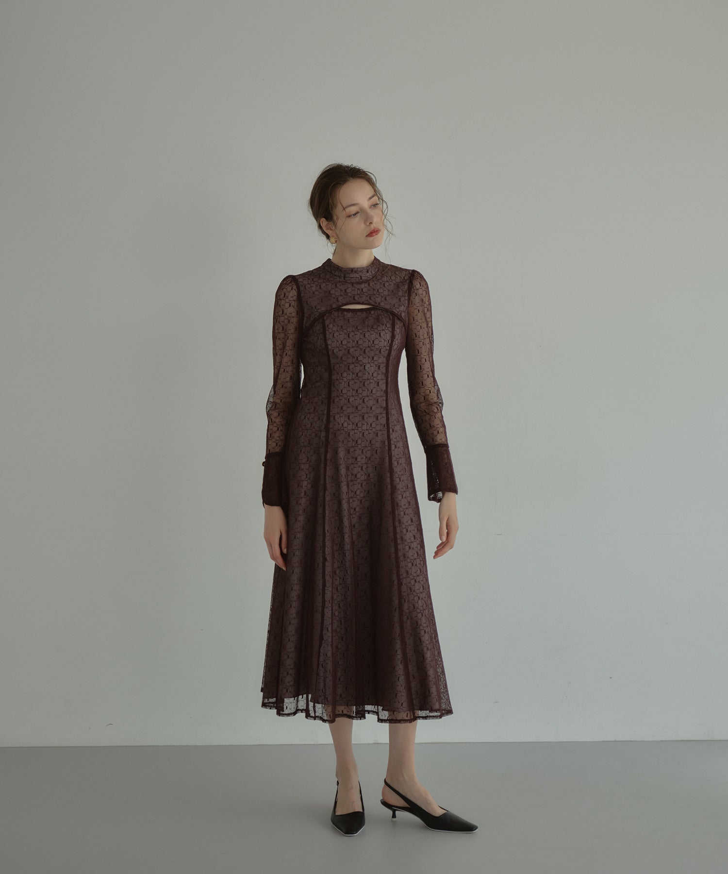 BACK OPEN GEOMETRIC DRESS