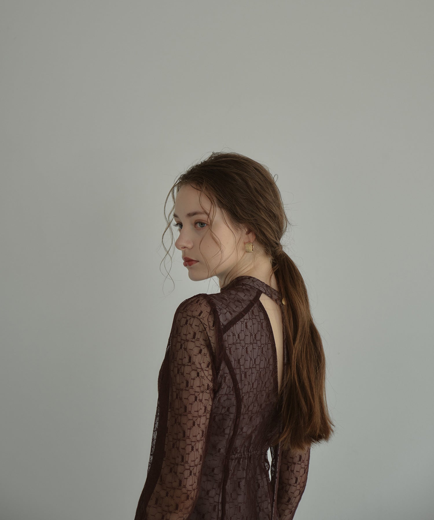 BACK OPEN GEOMETRIC DRESS