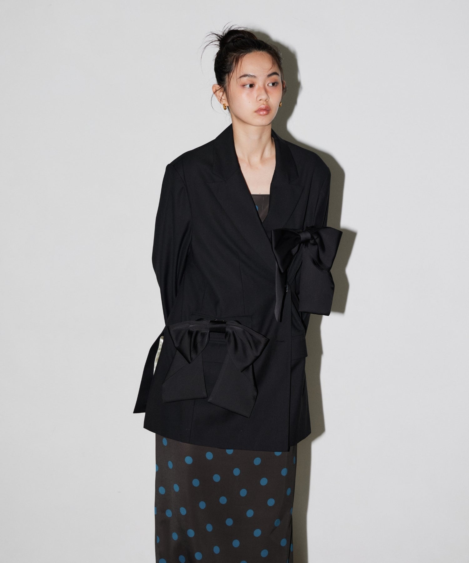 【POPUP】MINIMAL DOT SATIN DRESS