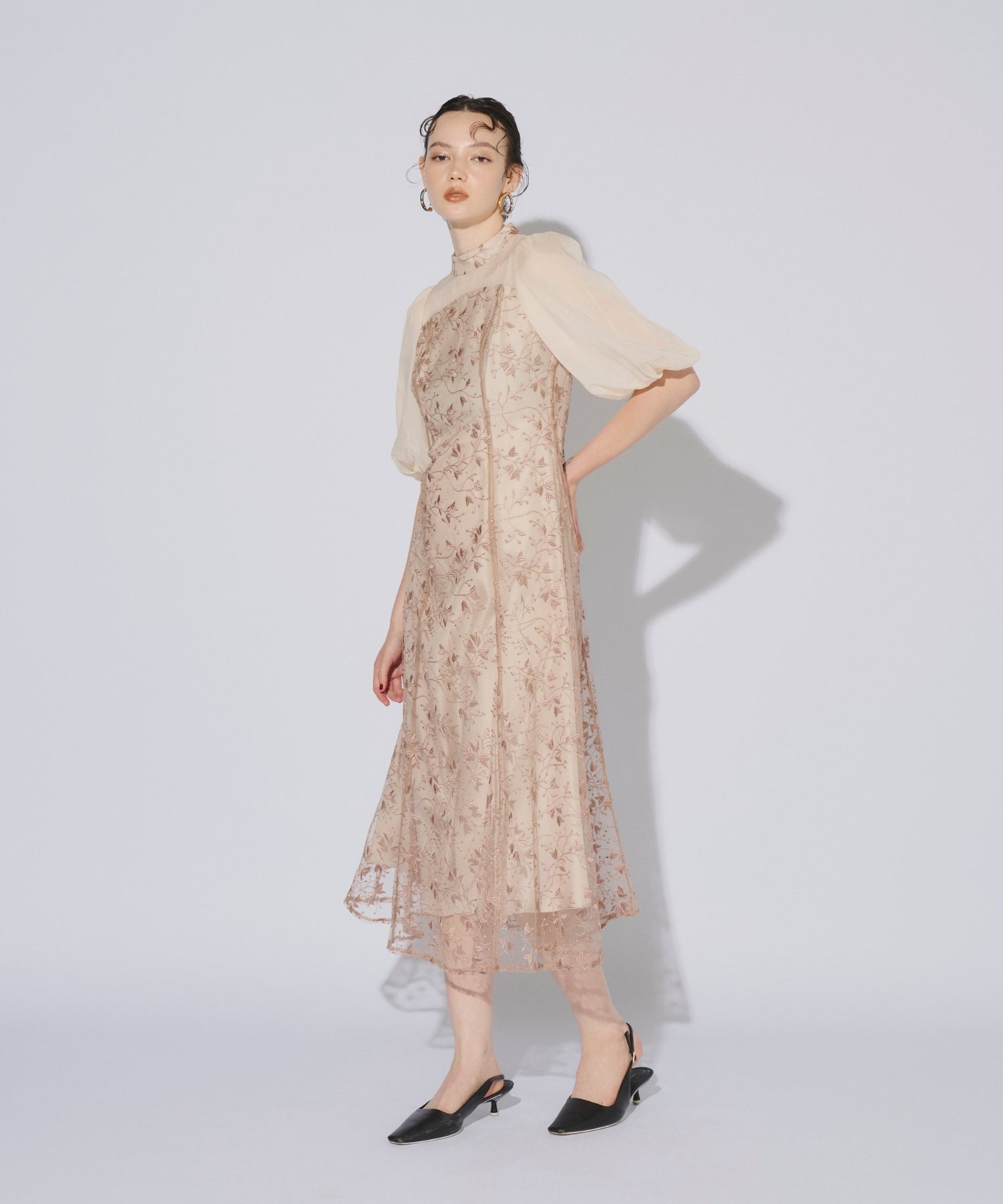 ORGANDY SLEEVE DRESS