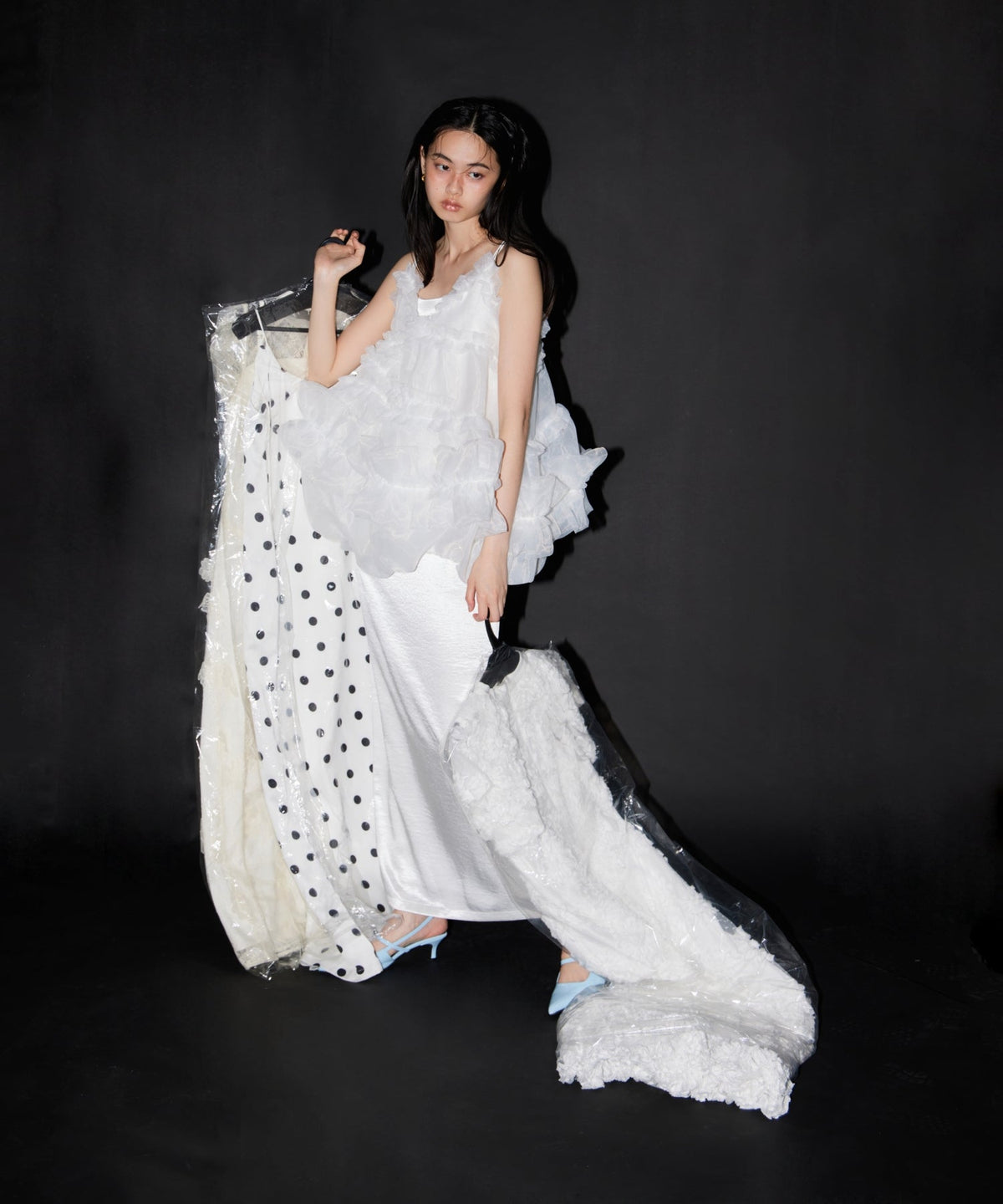 【POPUP】ORGANZA FRILL BALLOON CAMI