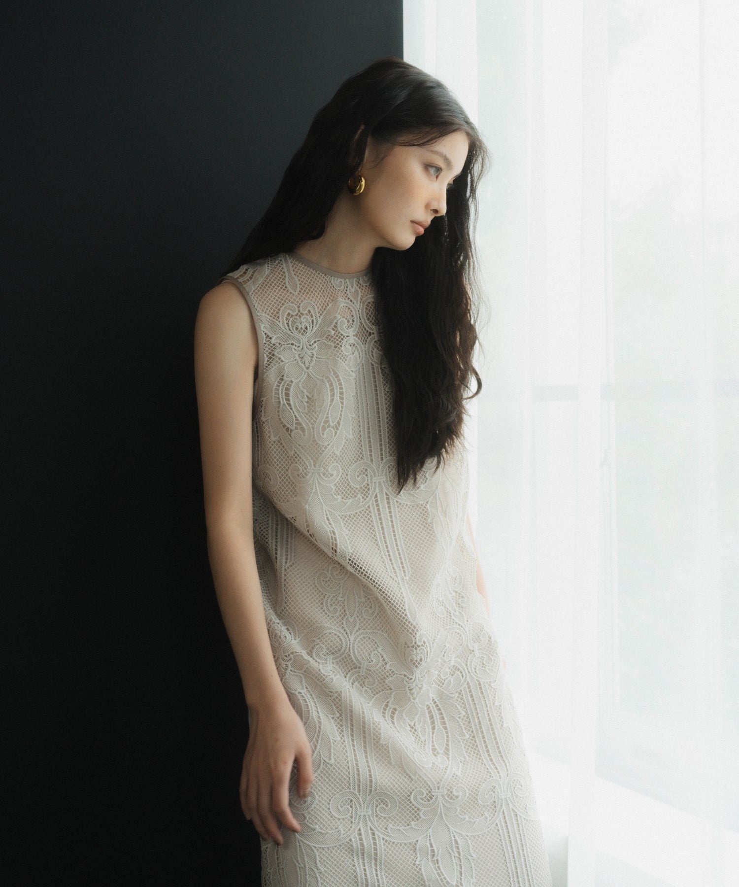CHEMICAL LACE ZIPPER DRESS