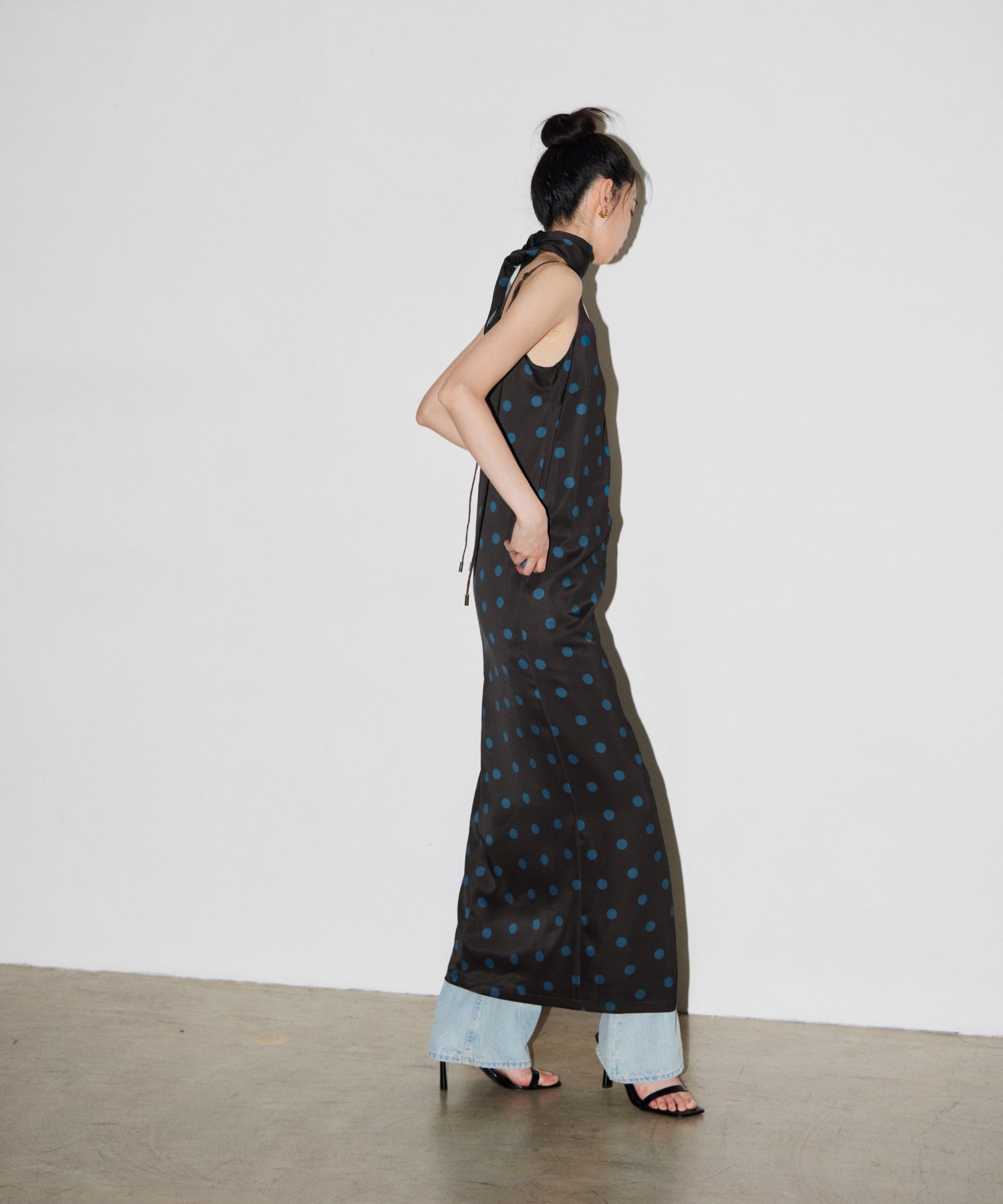 【POPUP】MINIMAL DOT SATIN DRESS