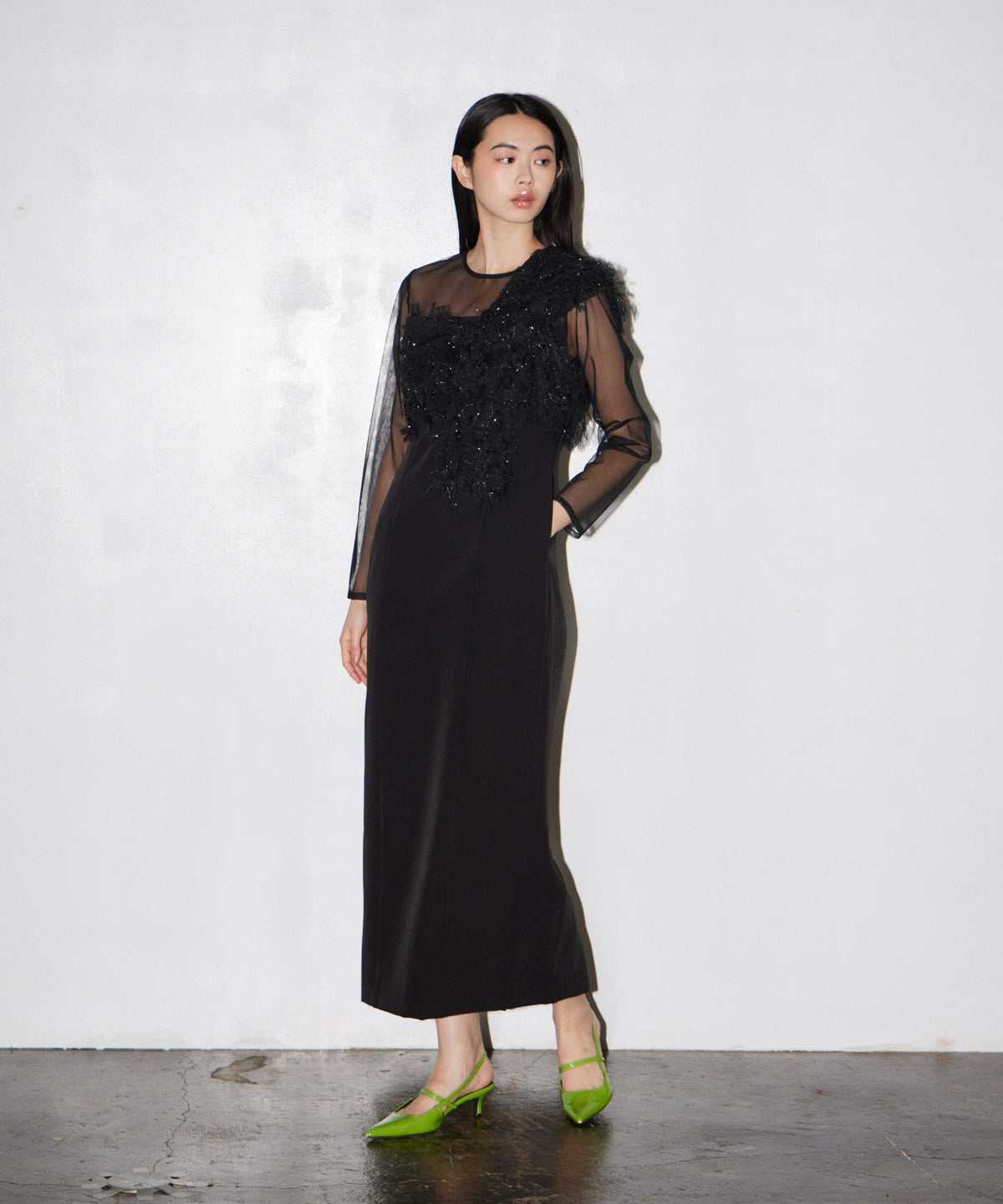FRINGE GLITTER KNOT DRESS
