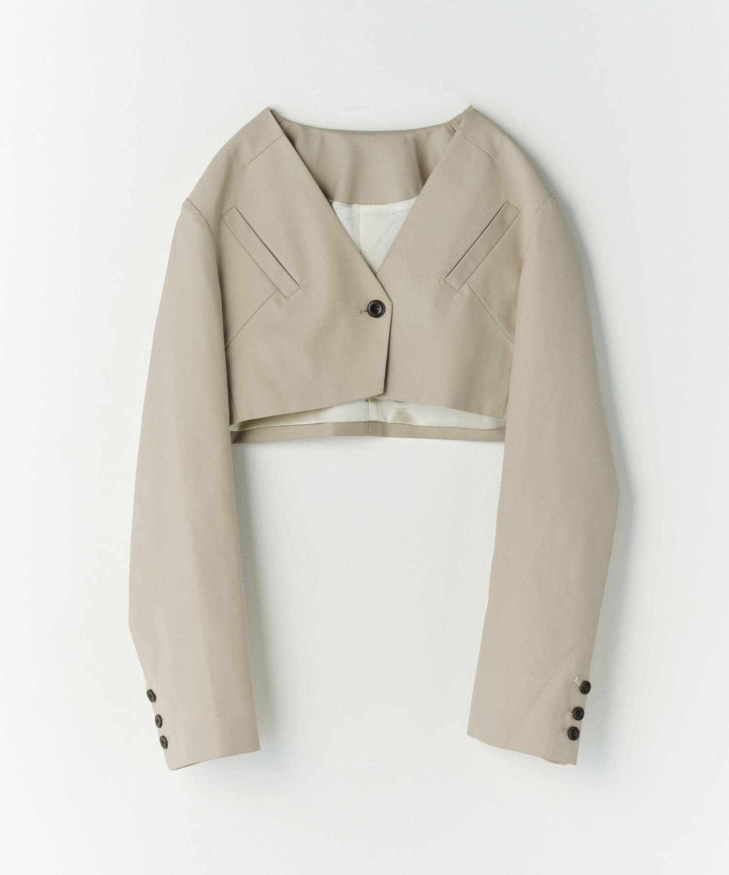 SLASH POCKETS CROPPED JACKET