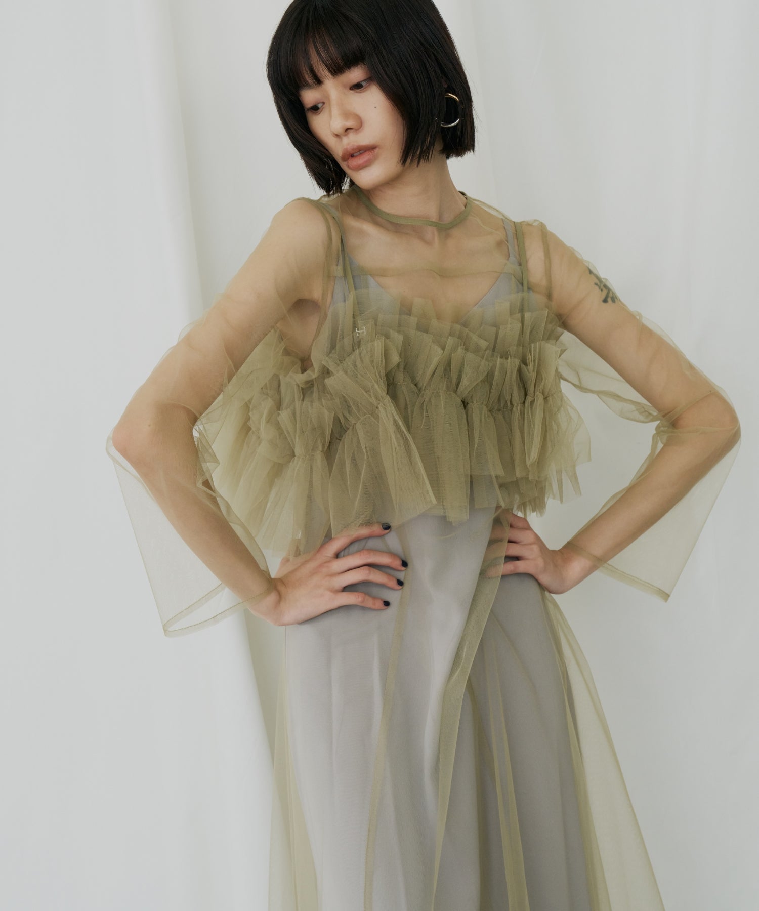 MULTIWAY VOLUME TULLE DRESS