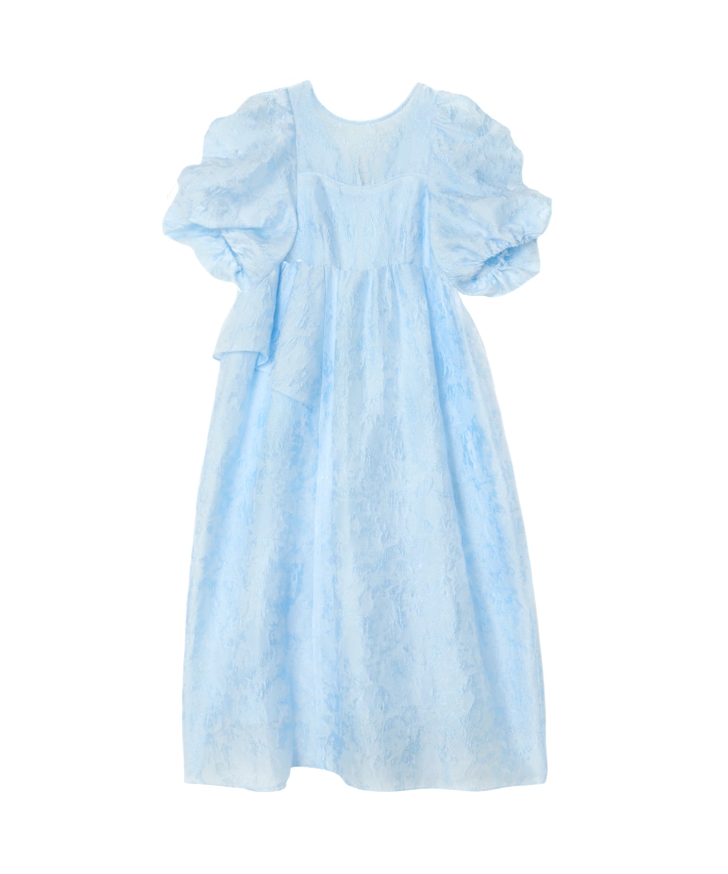 【POPUP】BUBBLE SLEEVE JACQUARD DRESS