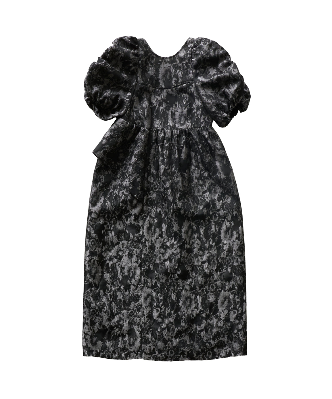 【POPUP】BUBBLE SLEEVE JACQUARD DRESS