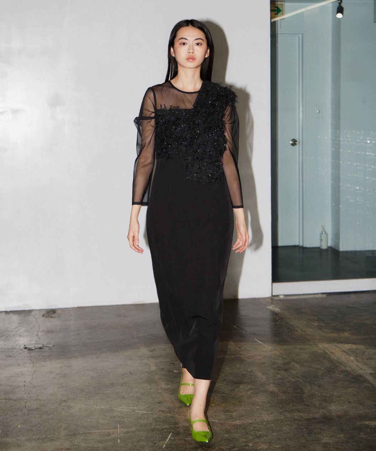 FRINGE GLITTER KNOT DRESS