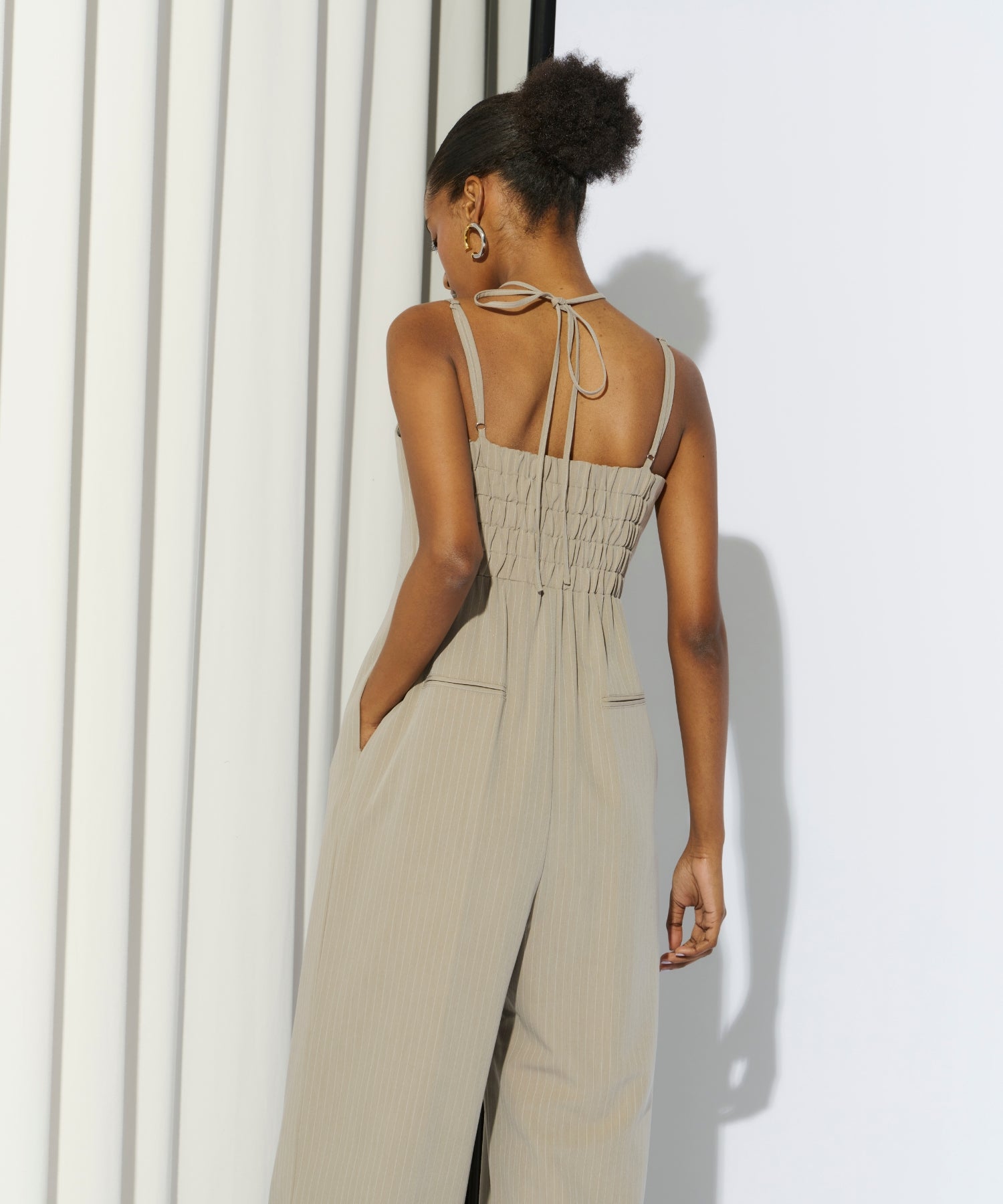 PINSTRIPE ALL IN ONE DRESS