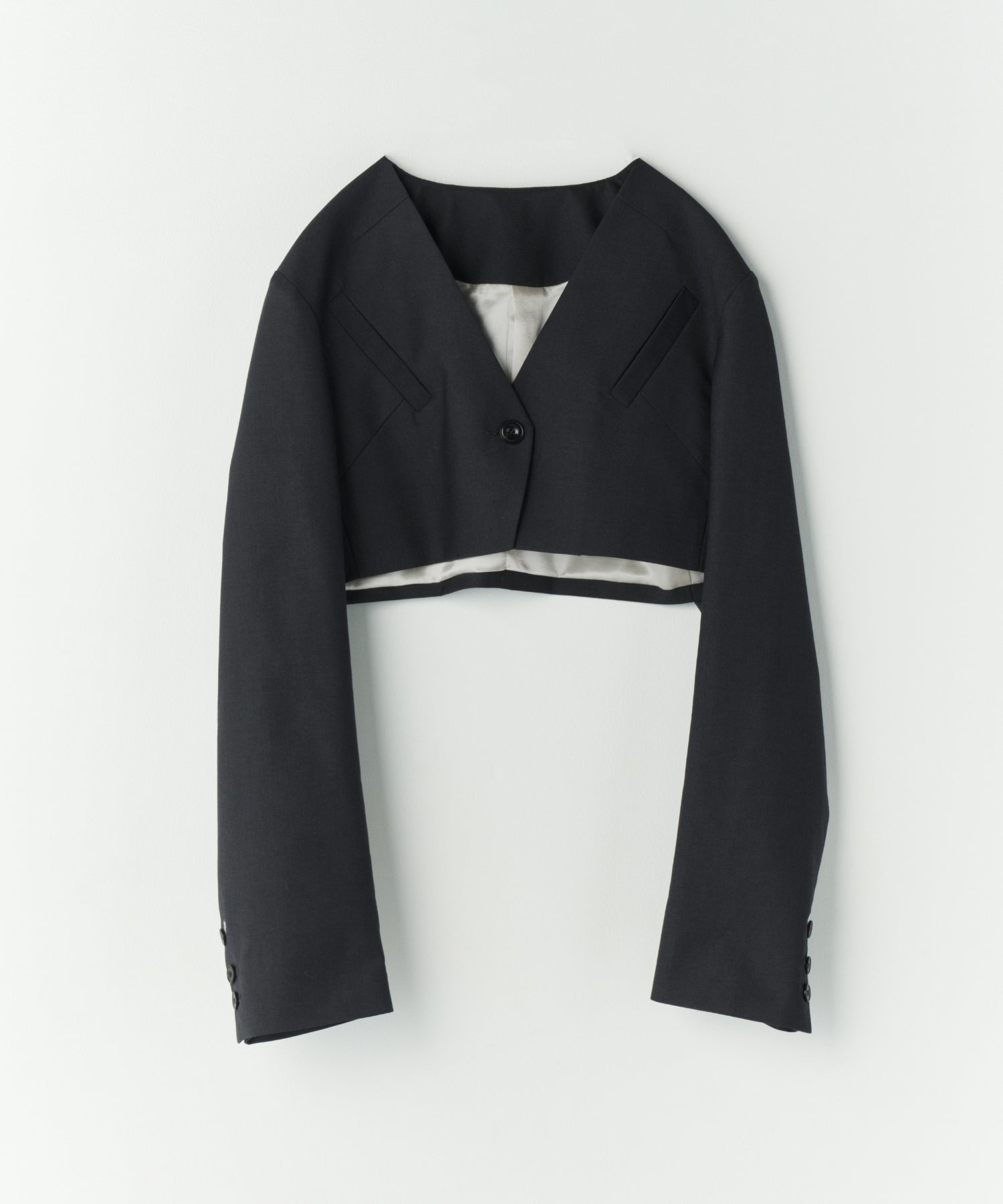 SLASH POCKETS CROPPED JACKET