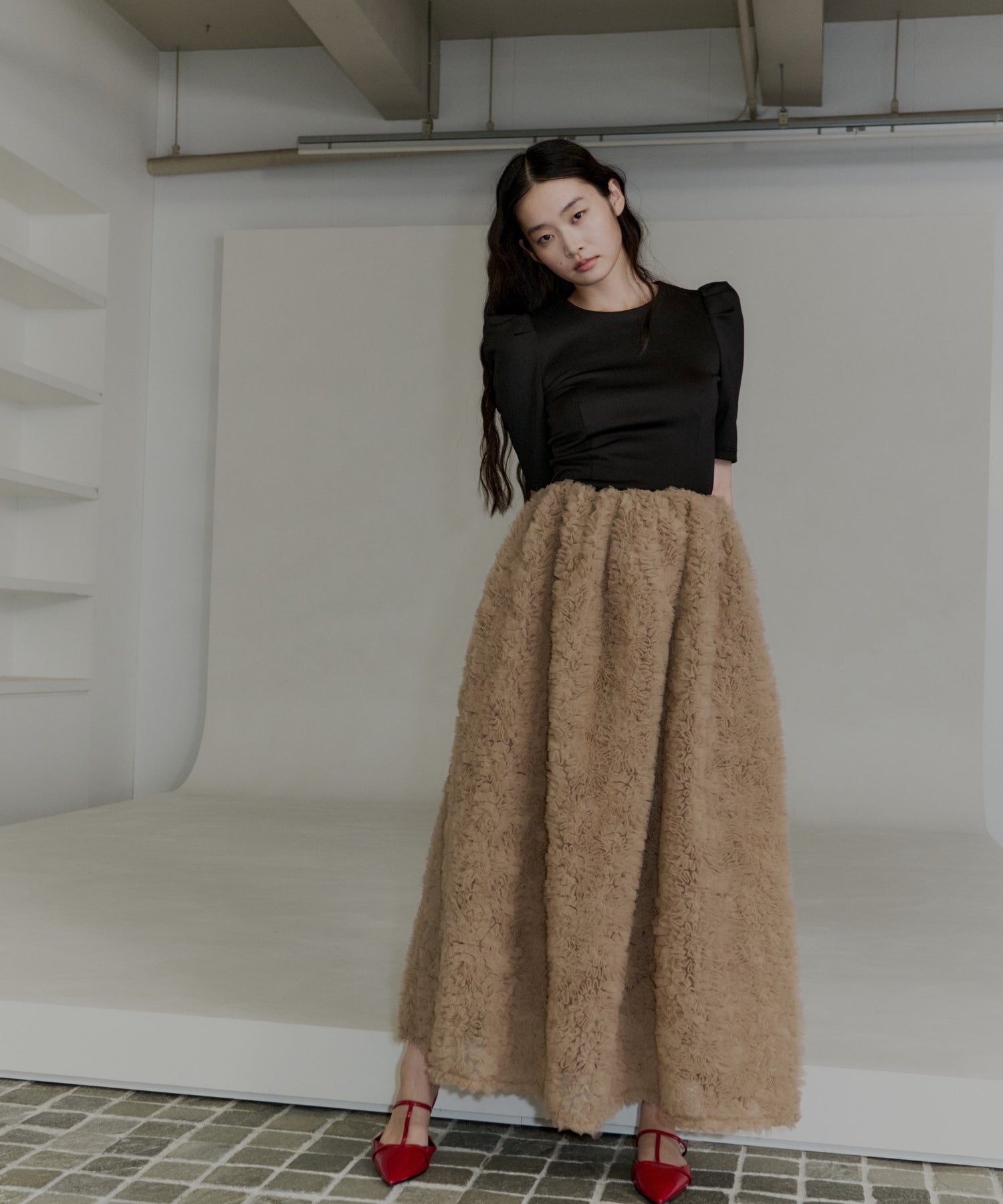 MOCOMOCO SET UP HALF SLEEVE DRESS