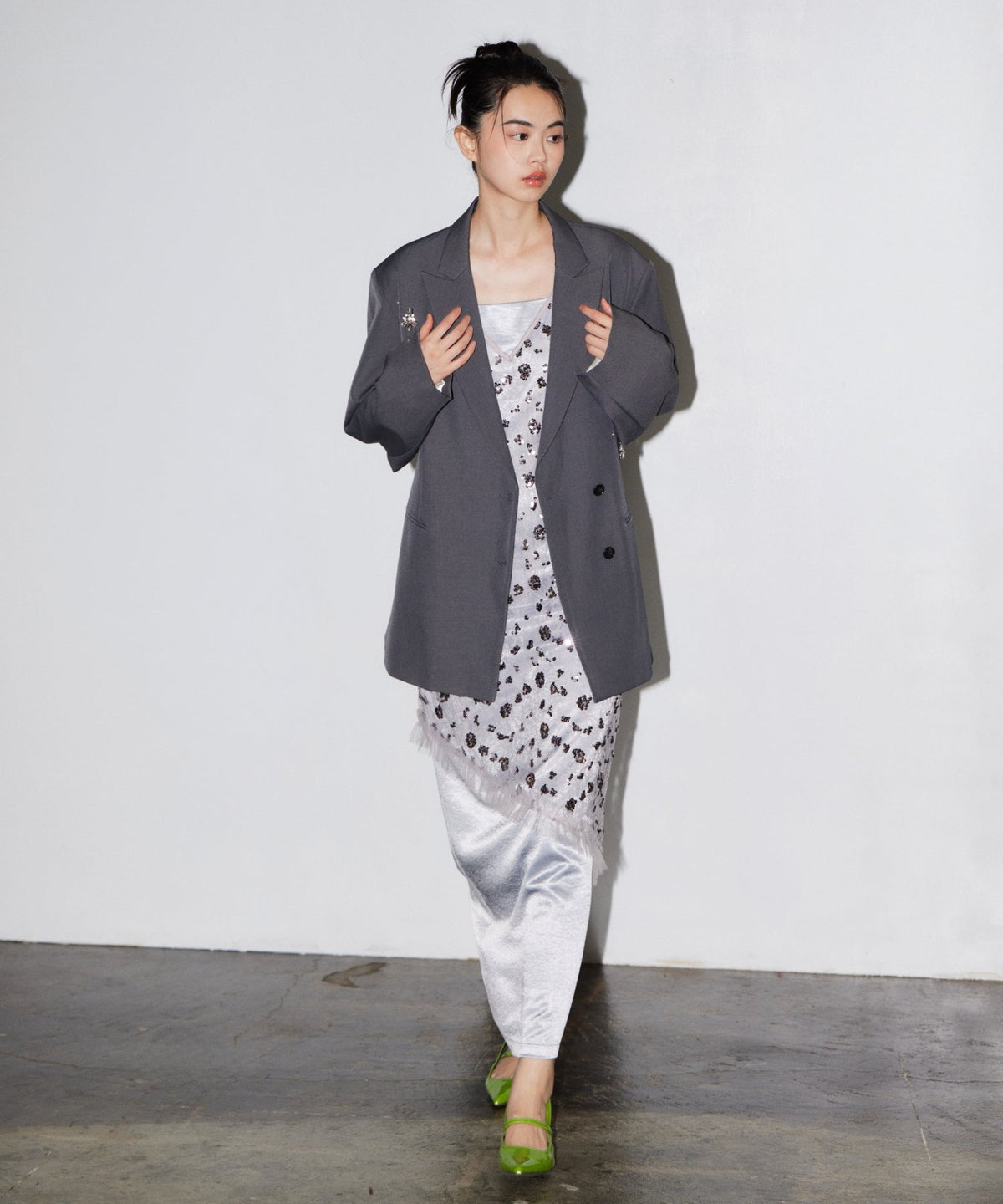 【POPUP】FLOWER SPANGLE CAMI DRESS