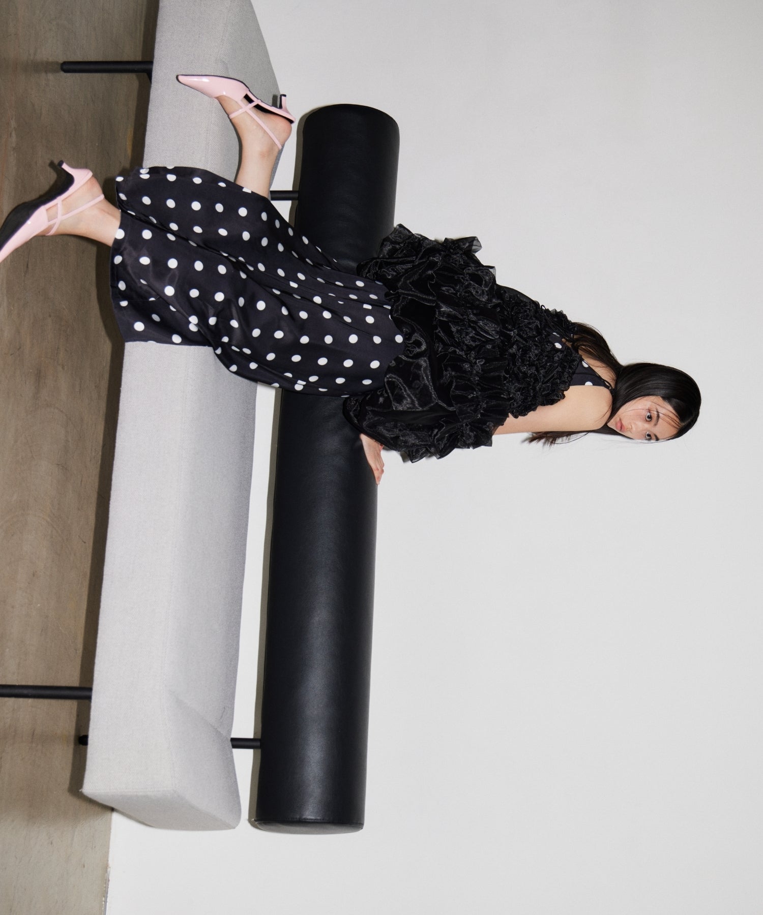 【POPUP】MINIMAL DOT SATIN DRESS