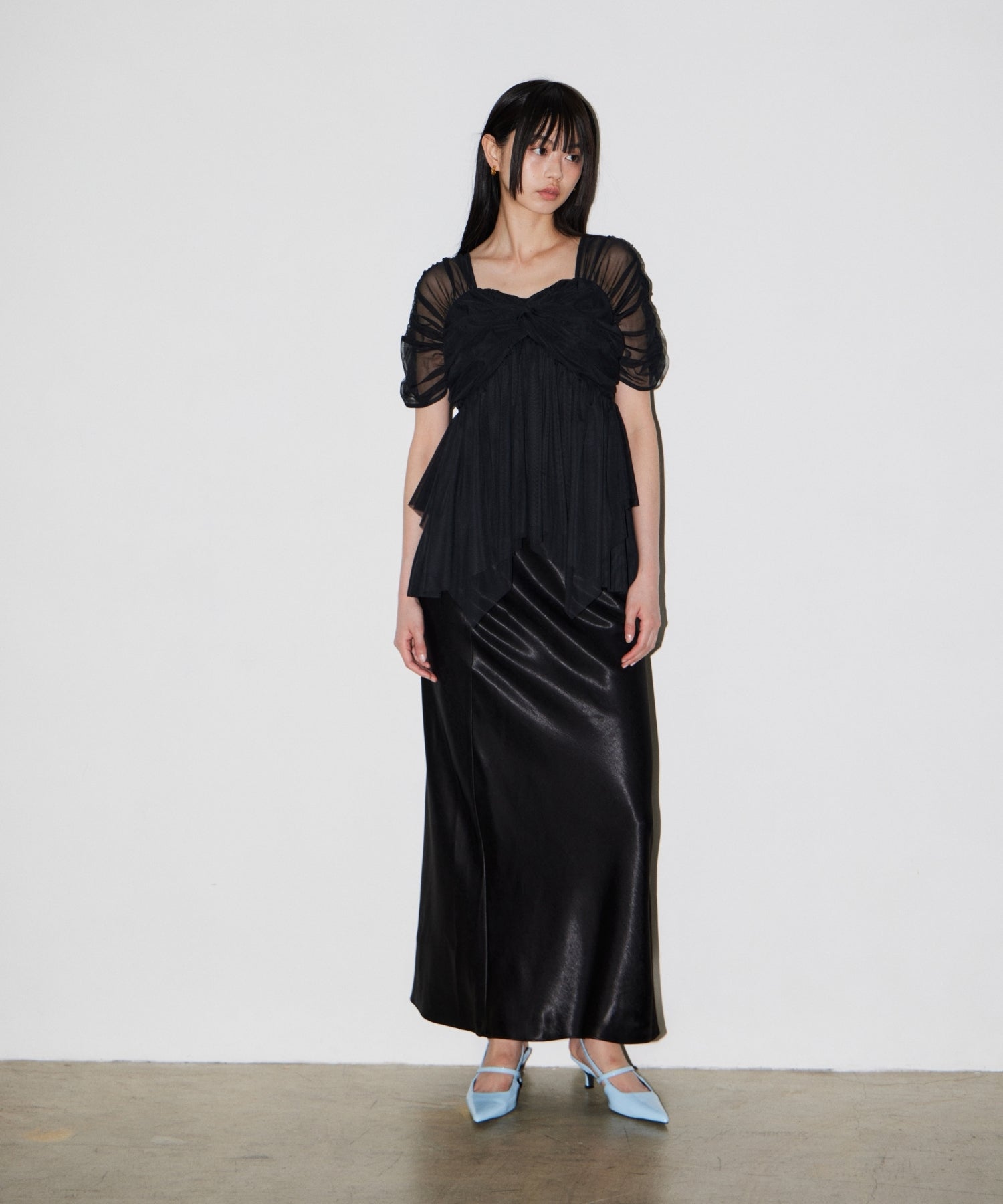 SATIN NARROW SKIRT SETUP