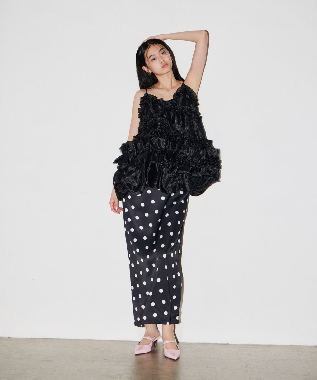 【POPUP】MINIMAL DOT SATIN DRESS