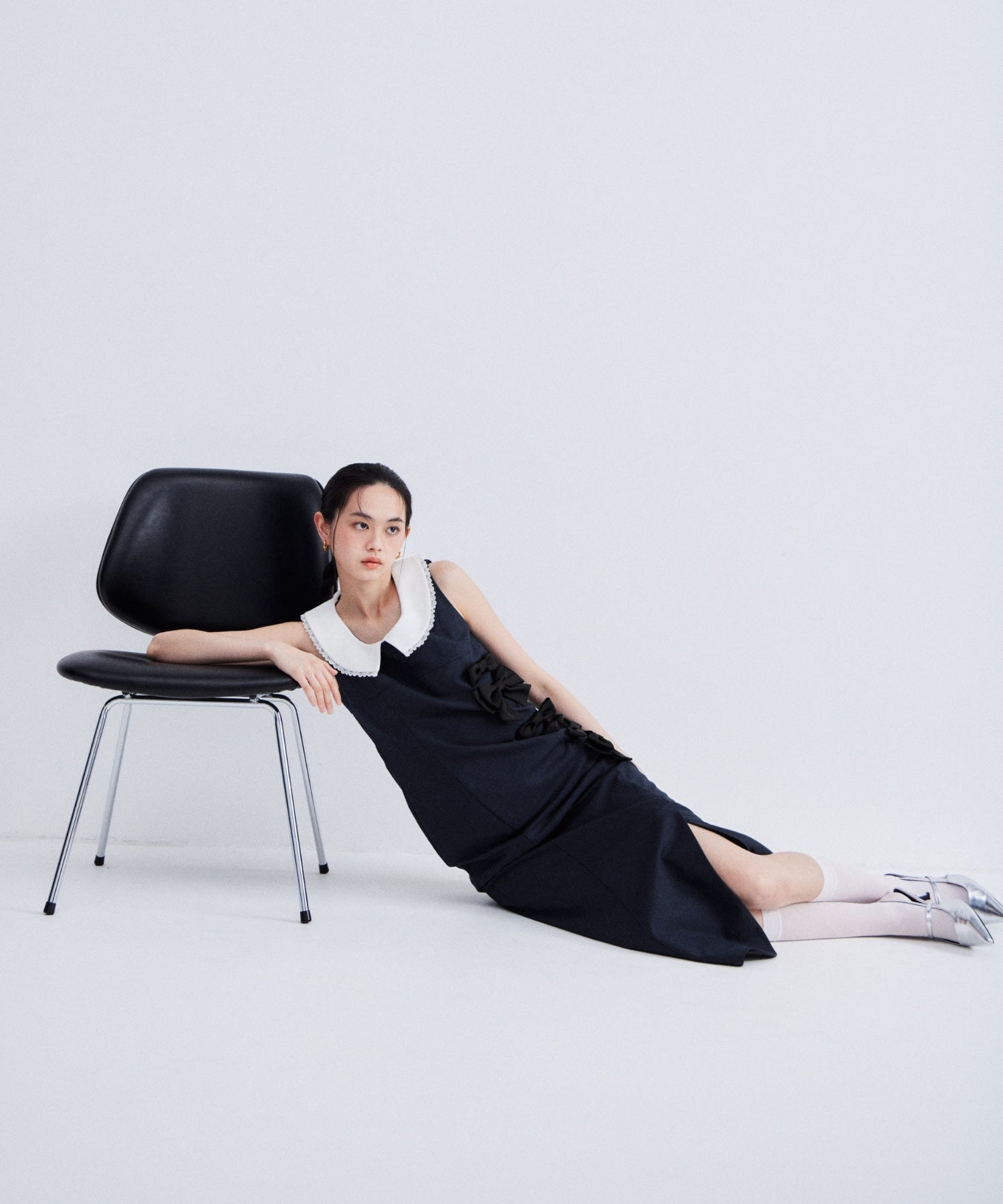 MIXED RIBBON LINE DRESS