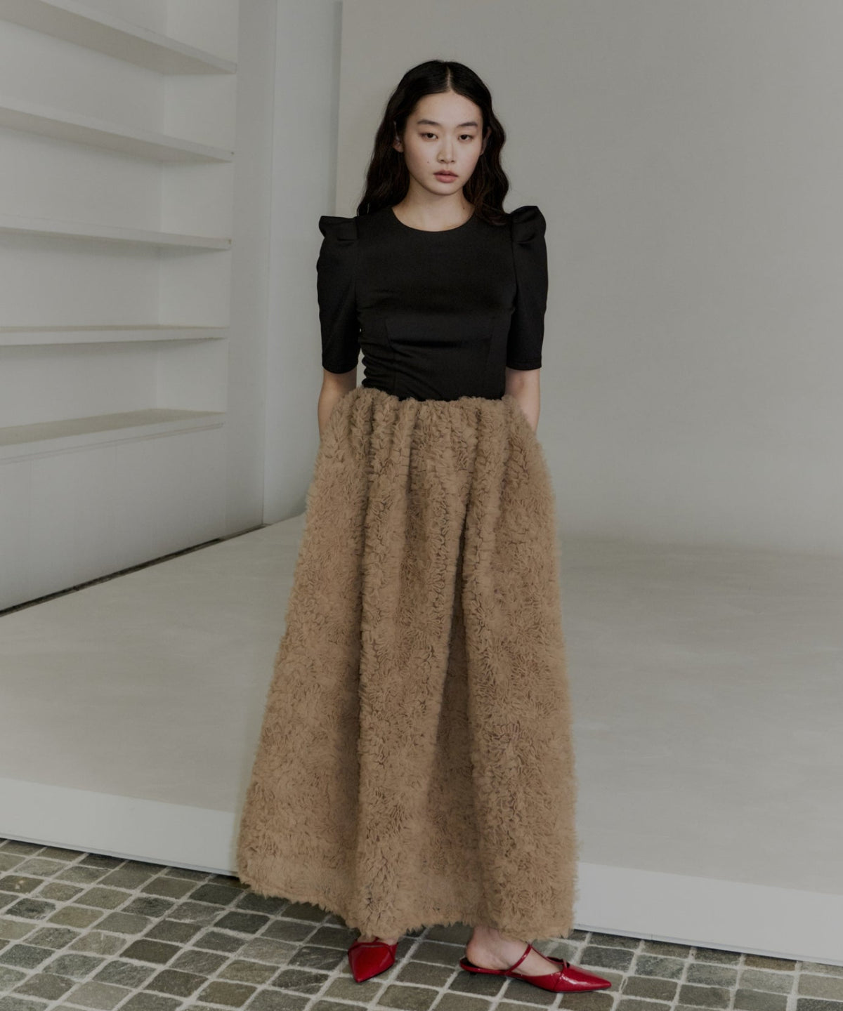 MOCOMOCO SET UP HALF SLEEVE DRESS