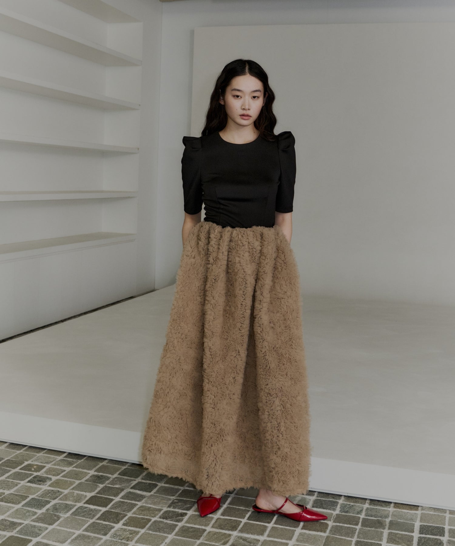 MOCOMOCO SET UP HALF SLEEVE DRESS