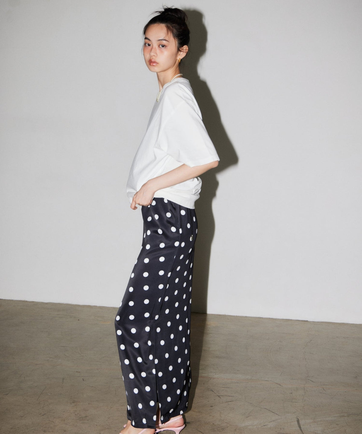【POPUP】MINIMAL DOT SATIN DRESS