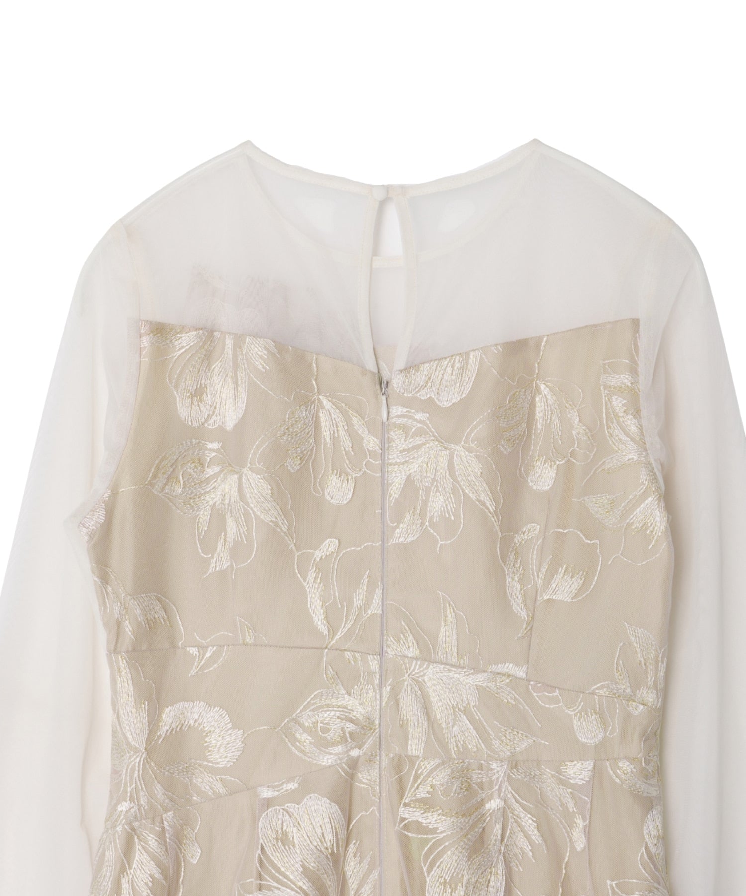 PLEATED FRONT FLOWER DRESS