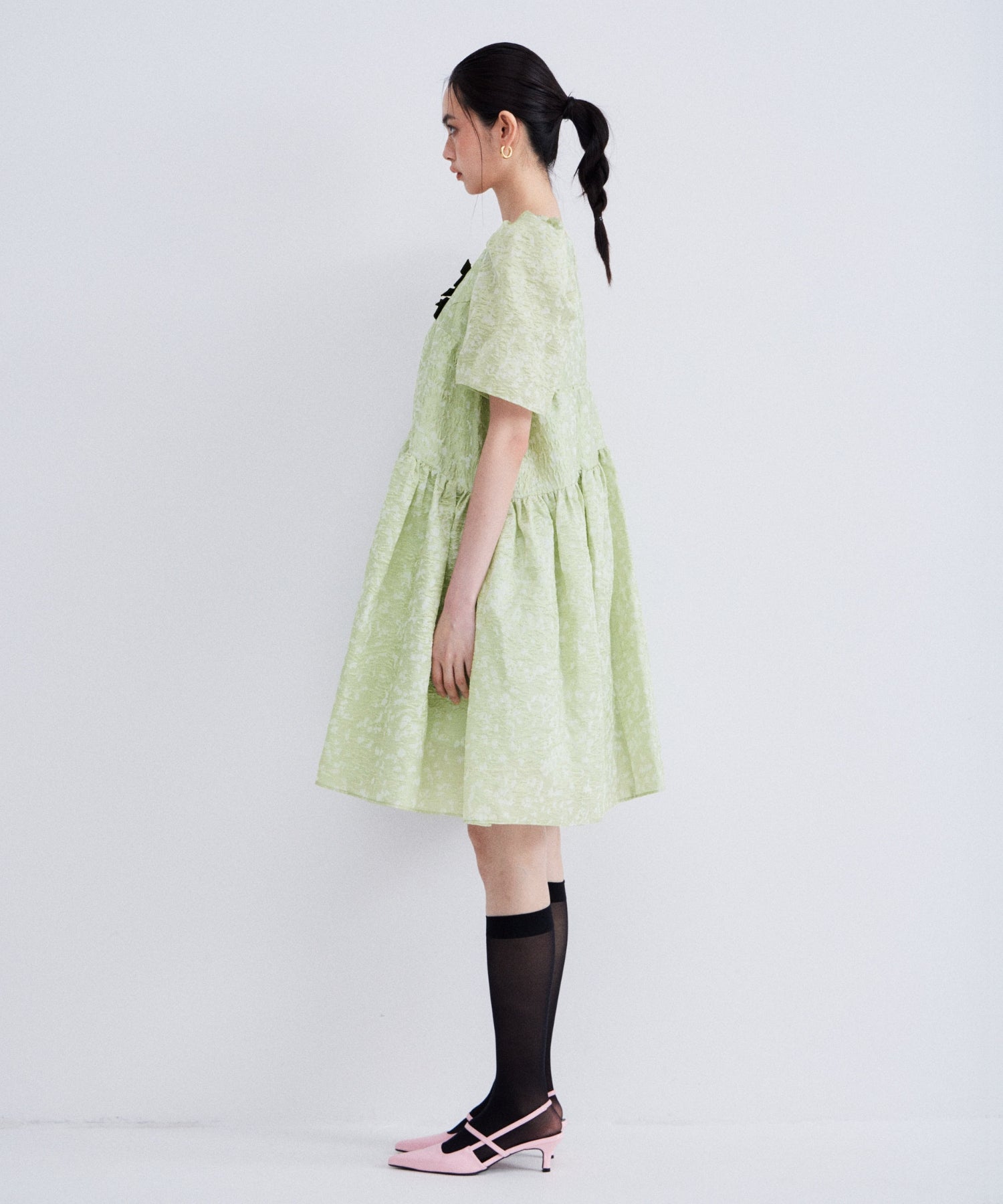 EDGE RIBBON MINI DRESS