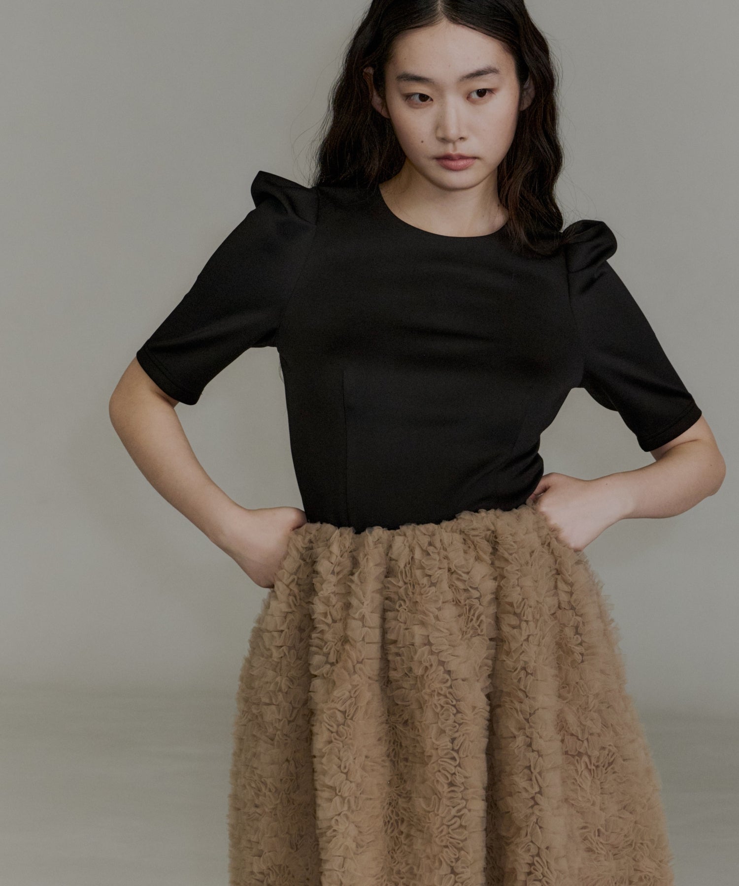 MOCOMOCO SET UP HALF SLEEVE DRESS