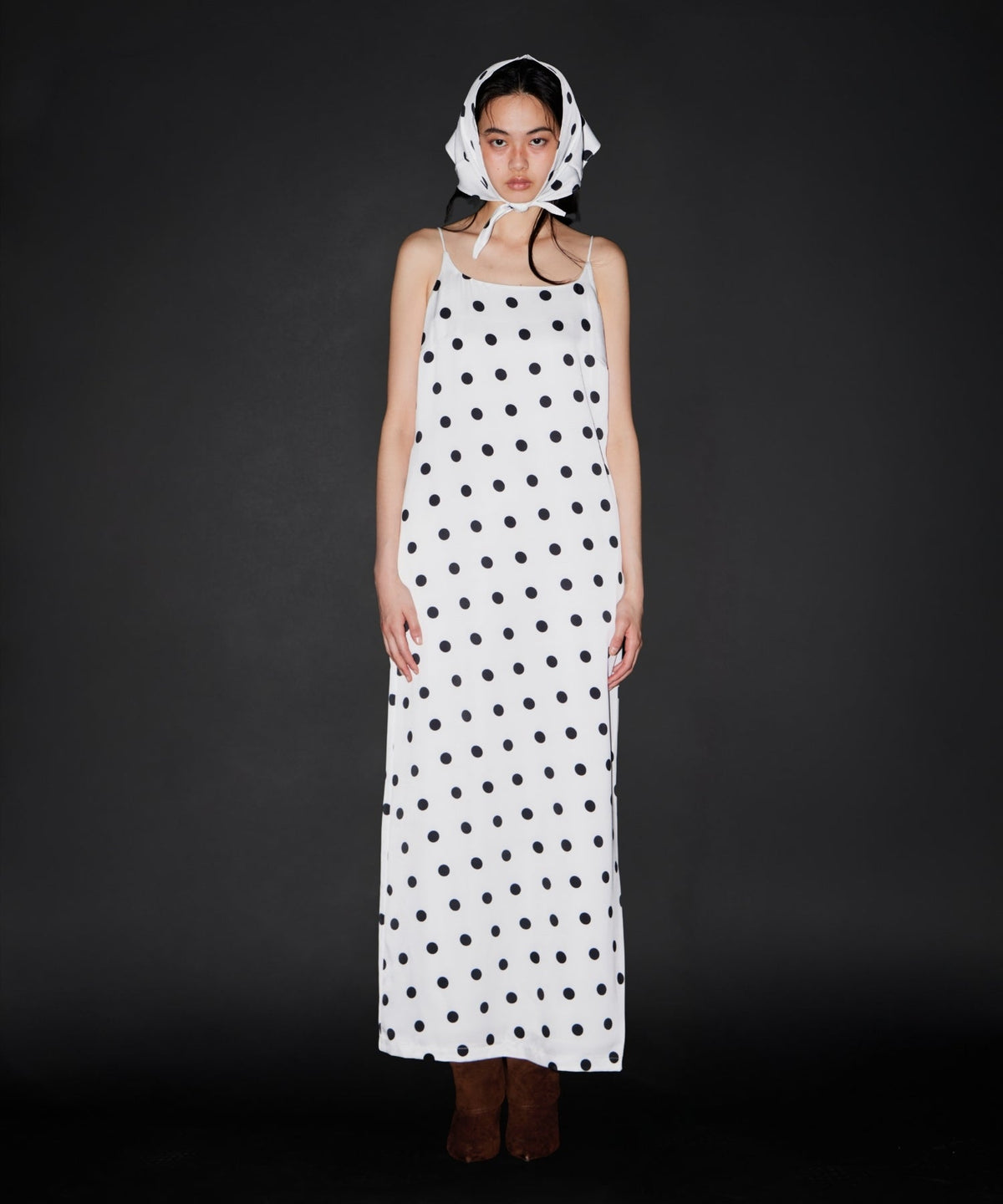 【POPUP】MINIMAL DOT SATIN DRESS