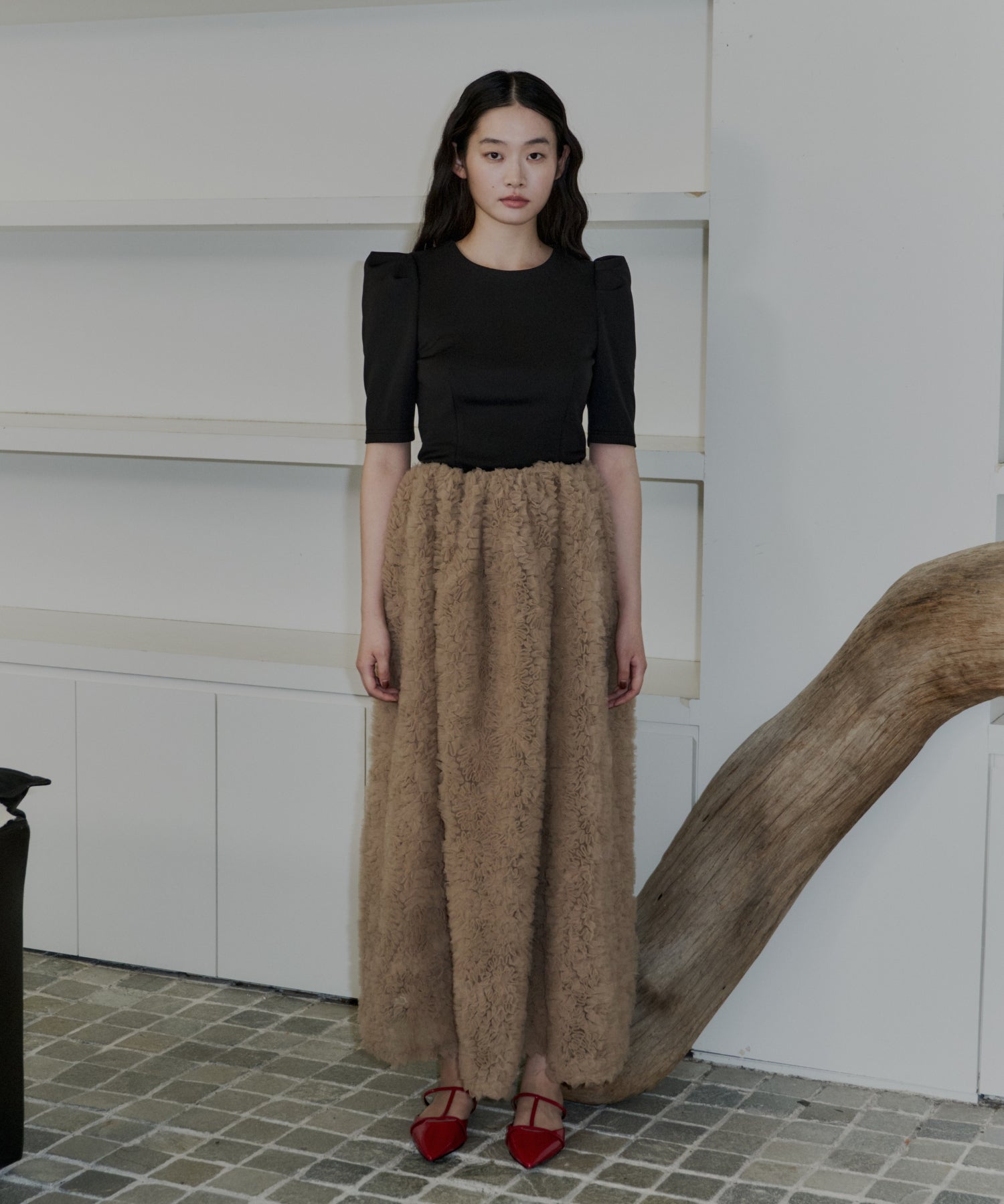 MOCOMOCO SET UP HALF SLEEVE DRESS