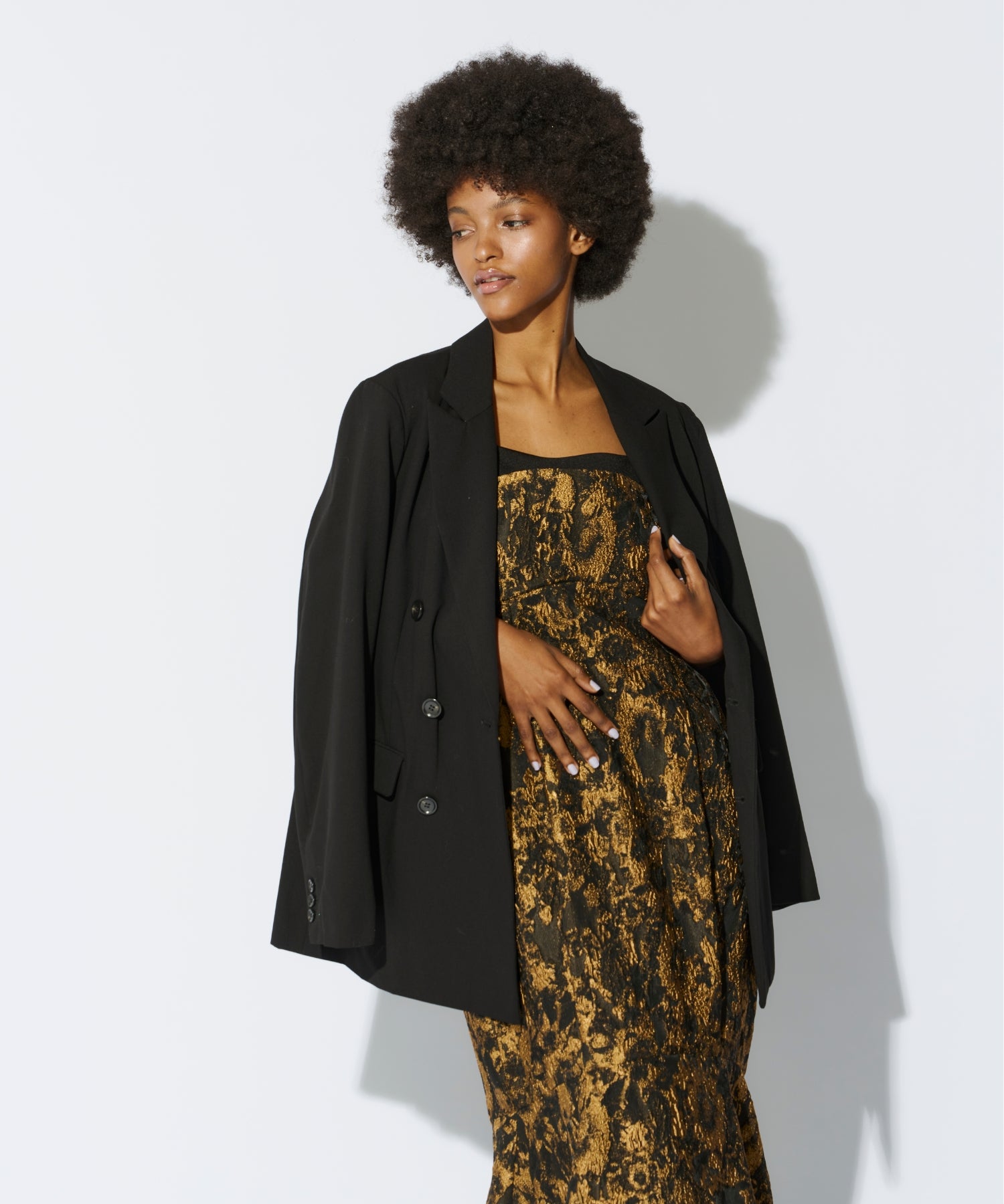 JACQUARD ZIPPER DRESS
